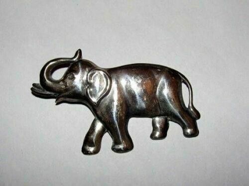 Designer Lucky Sterling Silver Elephant Pin Size ONE SIZE - 1 Thumbnail