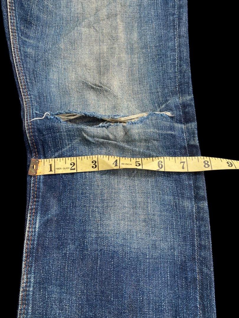 If Six Was Nine 💥FLARE💥SEMANTIC DESIGN DISTRESSED DENIM JEANS Size US 34 / EU 50 - 5 Thumbnail