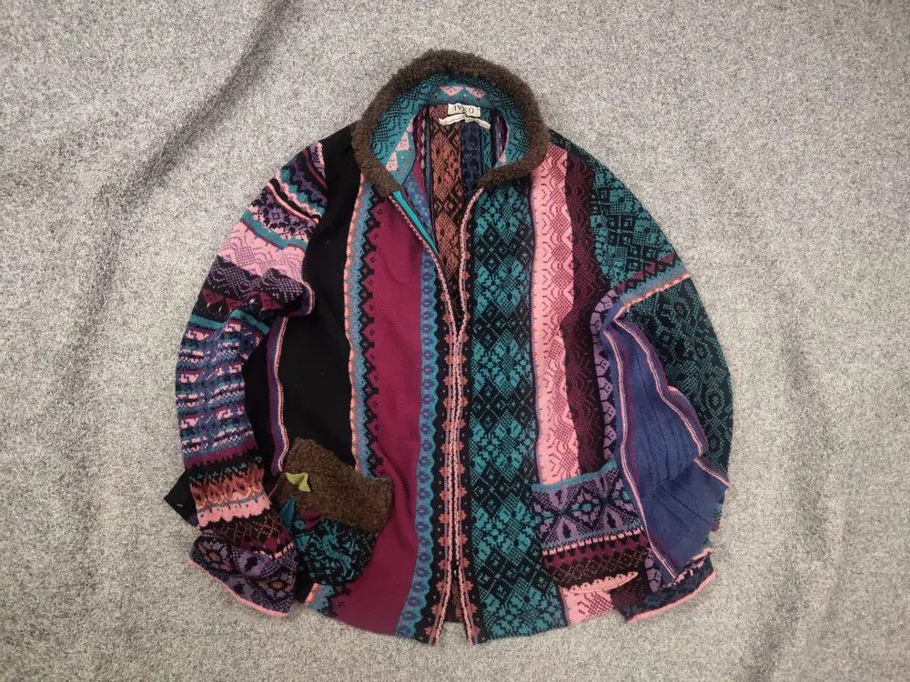 Dale Of Norway Ivko Design Knit handwritten Jacquard Zip Jacket Pleated Size XL / US 12-14 / IT 48-50 - 1 Thumbnail