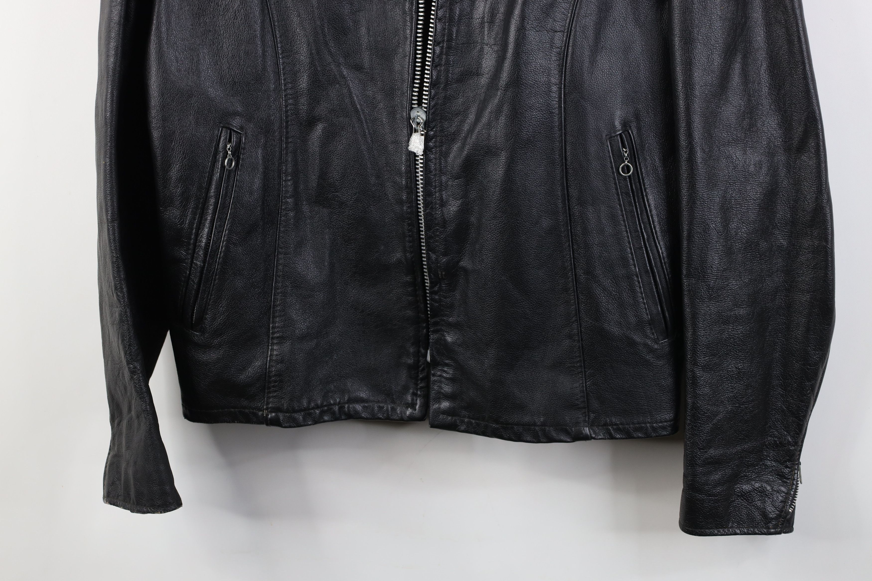 Vintage Vintage 60s Streetwear Leather Cafe Racer Bomber Jacket USA Size US XXL / EU 58 / 5 - 3 Thumbnail