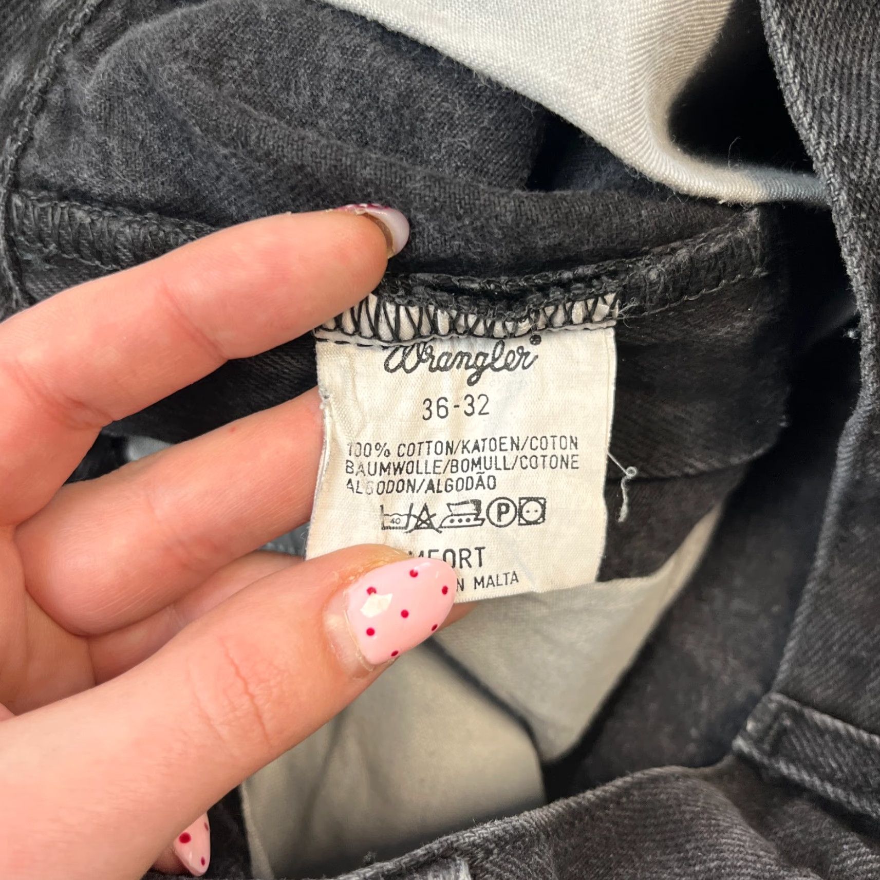 Wrangler VINTAGE Wrangler Jeans Relaxed Straight Grey Dark Wash 32 32 5-Pocket Denim Cotton Men Regular Jeans Wesern Cowboy - Mens Size US 32 / EU 48 - 7 Thumbnail