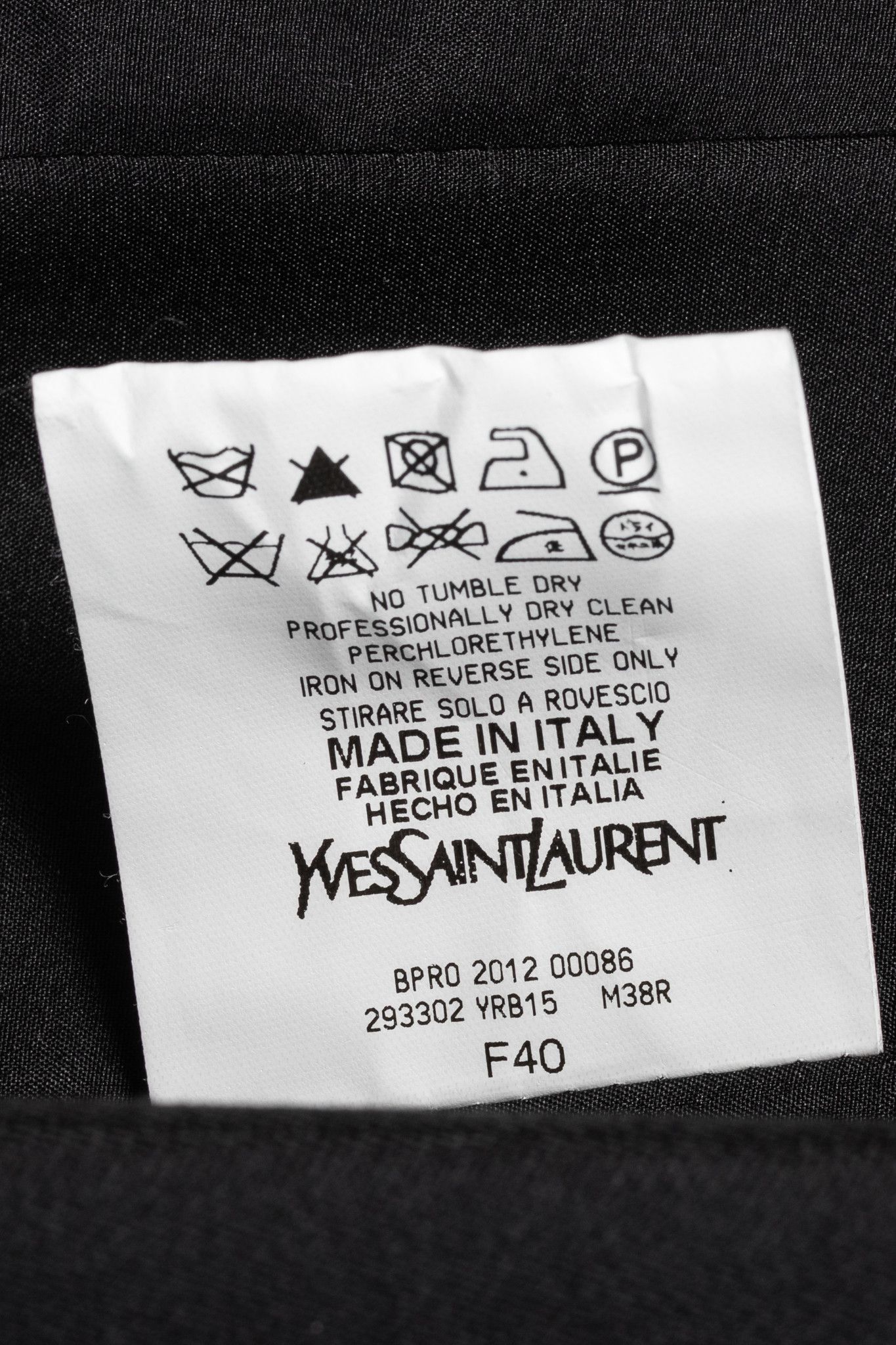 Yves Saint Laurent Yves Saint Laurent SS12 Black Wool Open-Front Blazer Size L / US 10 / IT 46 - 7 Thumbnail