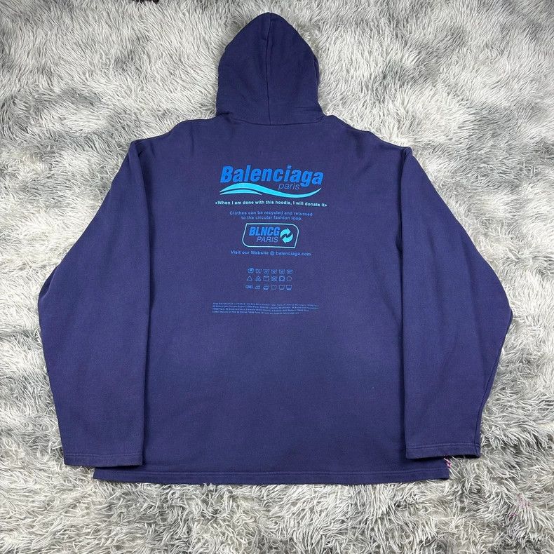 Balenciaga Balenciaga Blue waves cola printed logo environmental prot Size US XS / EU 42 / 0 - 1 Thumbnail