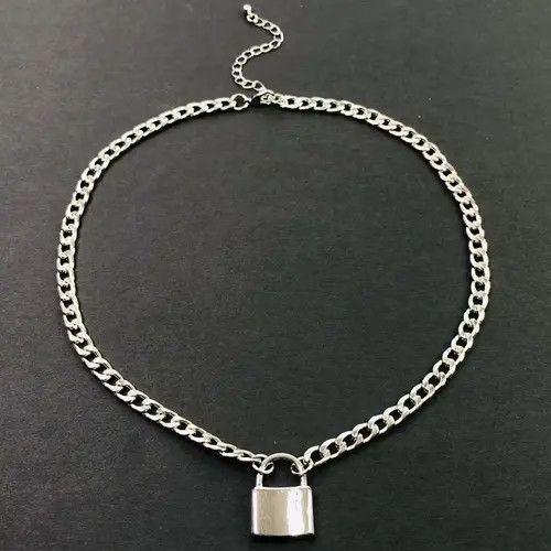 Other center padlock curb Cuban chain necklace Size ONE SIZE - 2 Thumbnail
