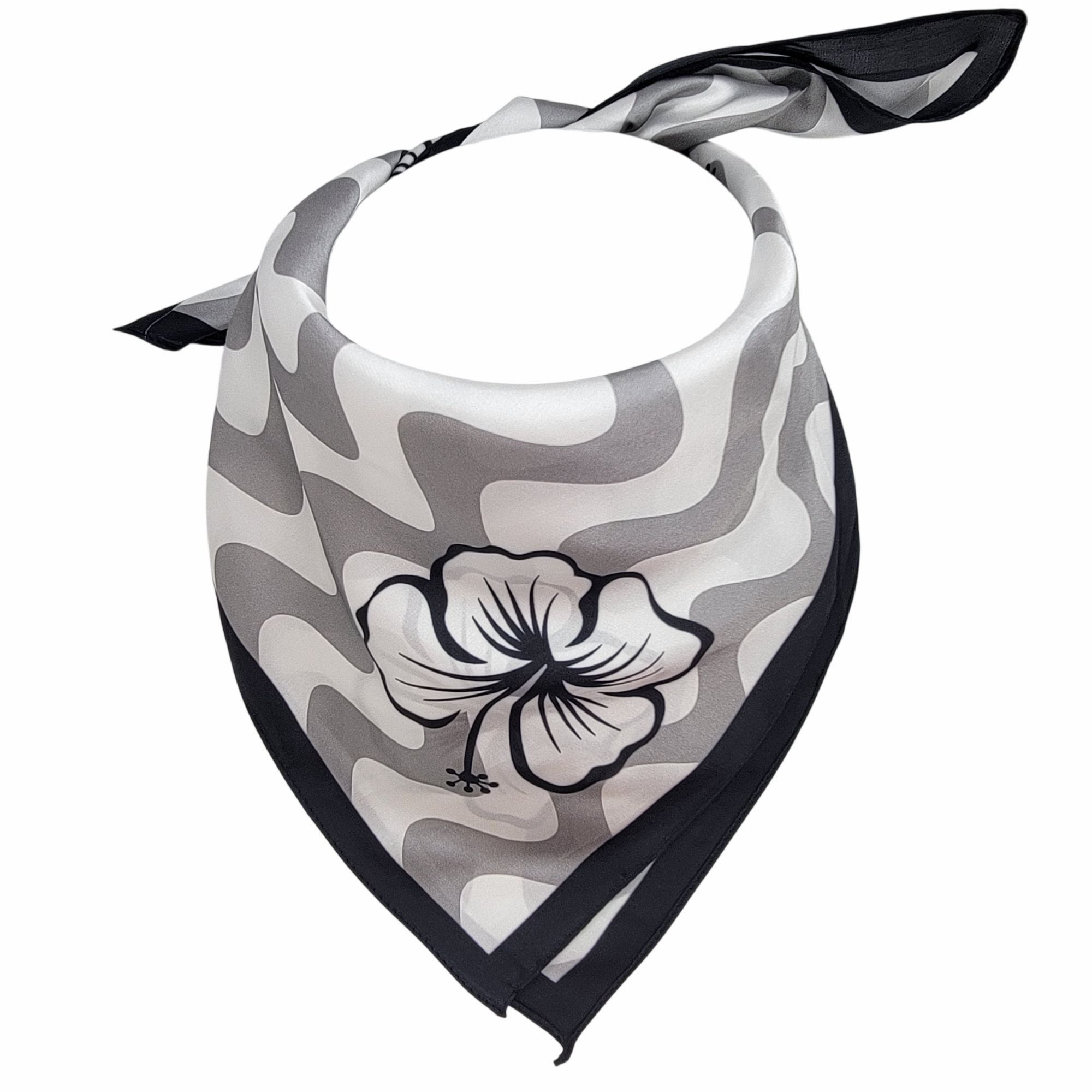 Other ⭐New Elegant Bandana Square Scarf Silky Satin Soft WHITE Gra Size ONE SIZE - 2 Thumbnail
