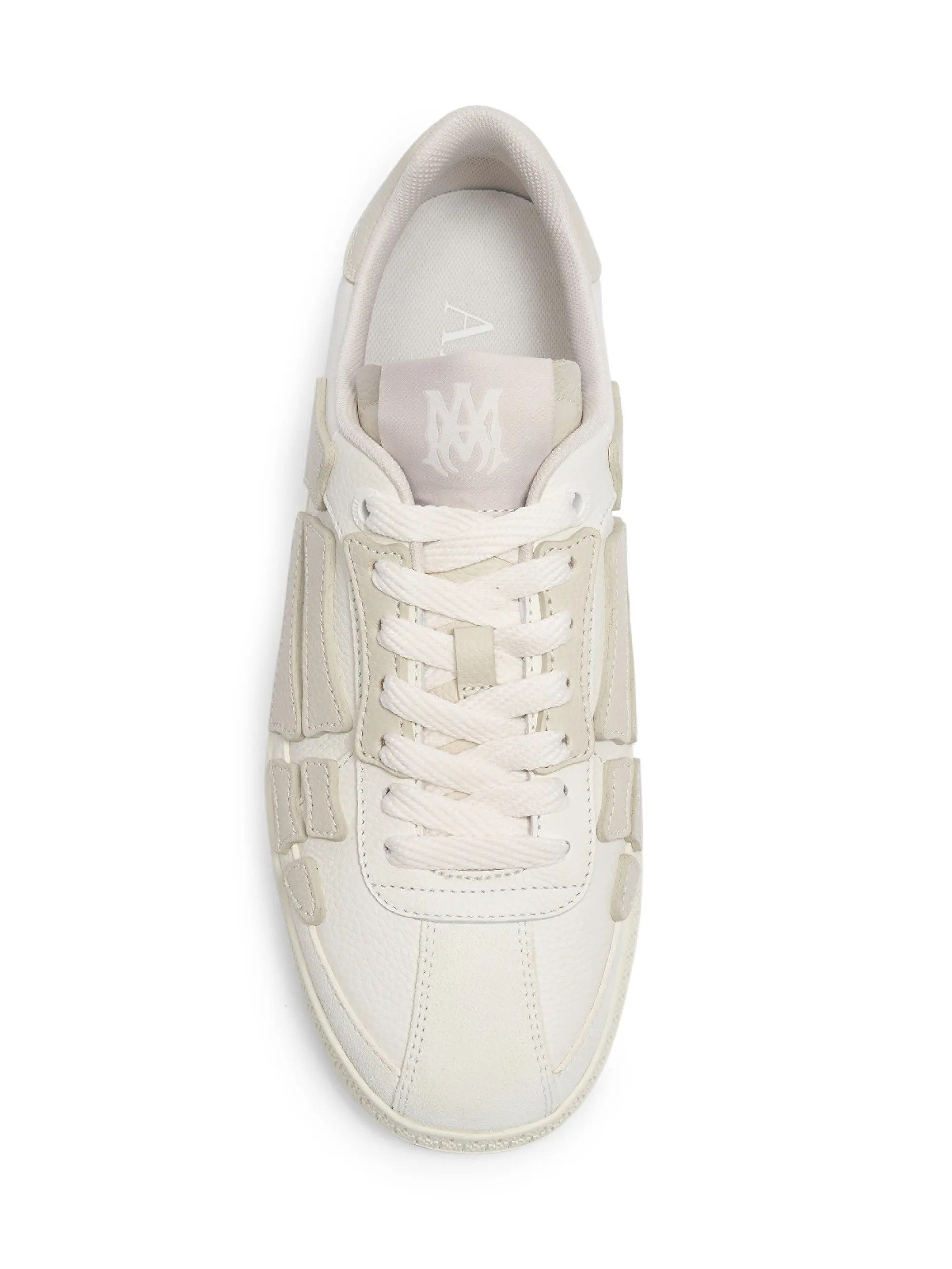 Amiri os11x1225 Pacific Bones Leather Sneakers in Birch Size US 9.5 / EU 42-43 - 6 Thumbnail