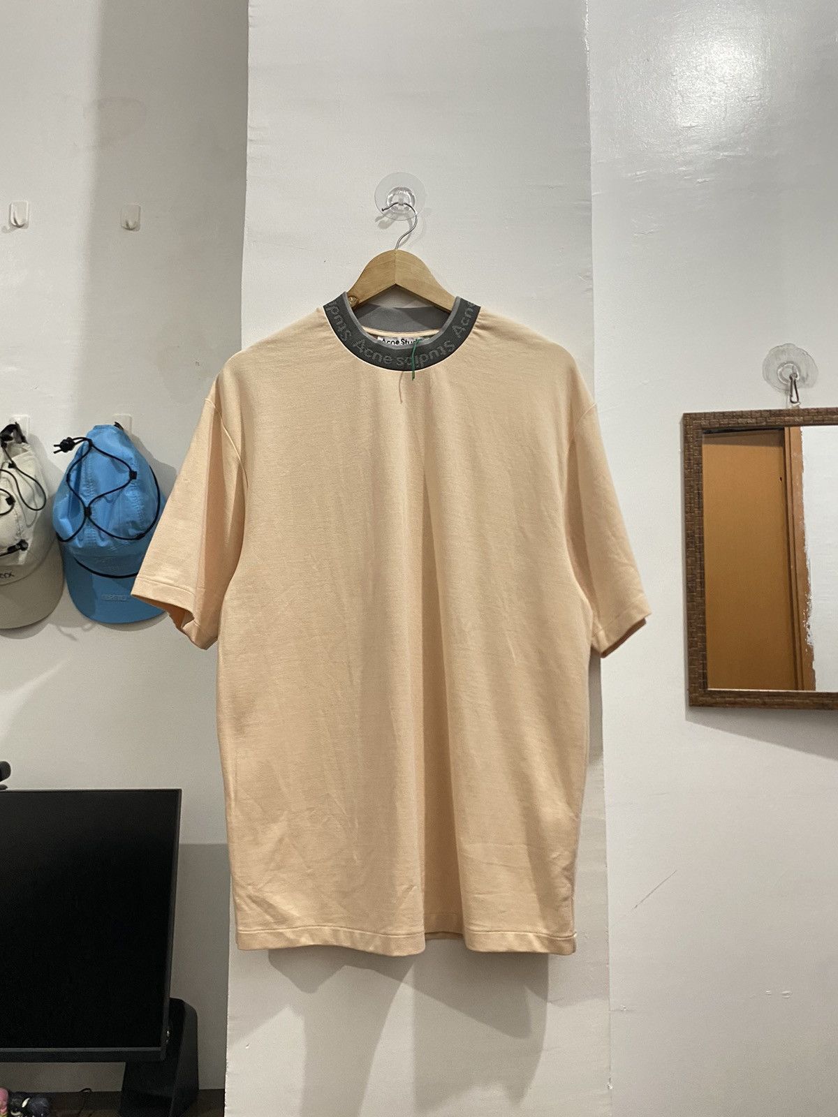 Acne Studios ACNE STUDIOS EXTORR REVERSE LOGO RIB TEE Size US XS / EU 42 / 0 - 1 Thumbnail