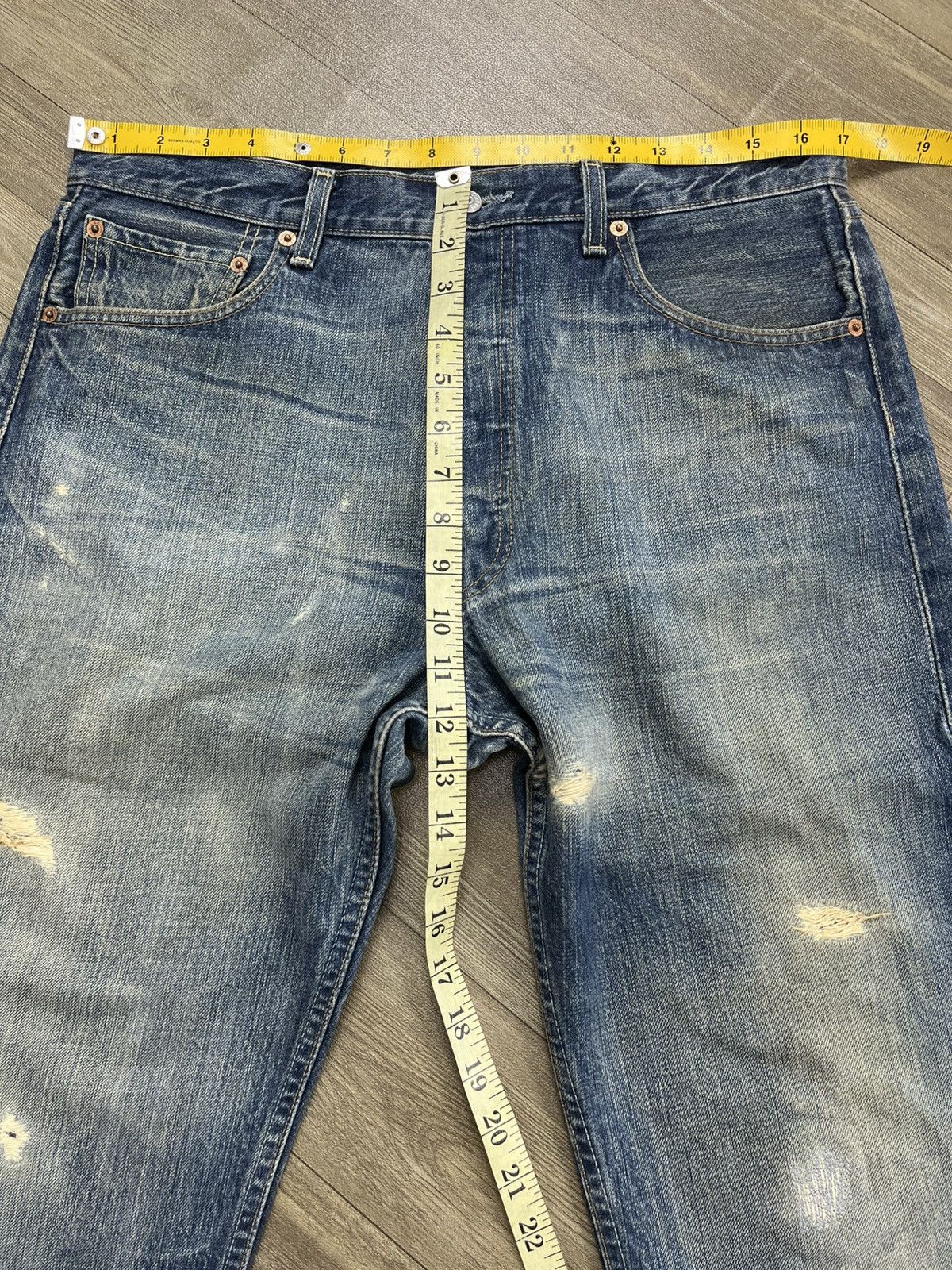 Levi's Vintage Clothing 🇹🇷1990s Vintage Levis 501 Distressed 34x30 Straight Leg Jeans Size US 34 / EU 50 - 19 Thumbnail