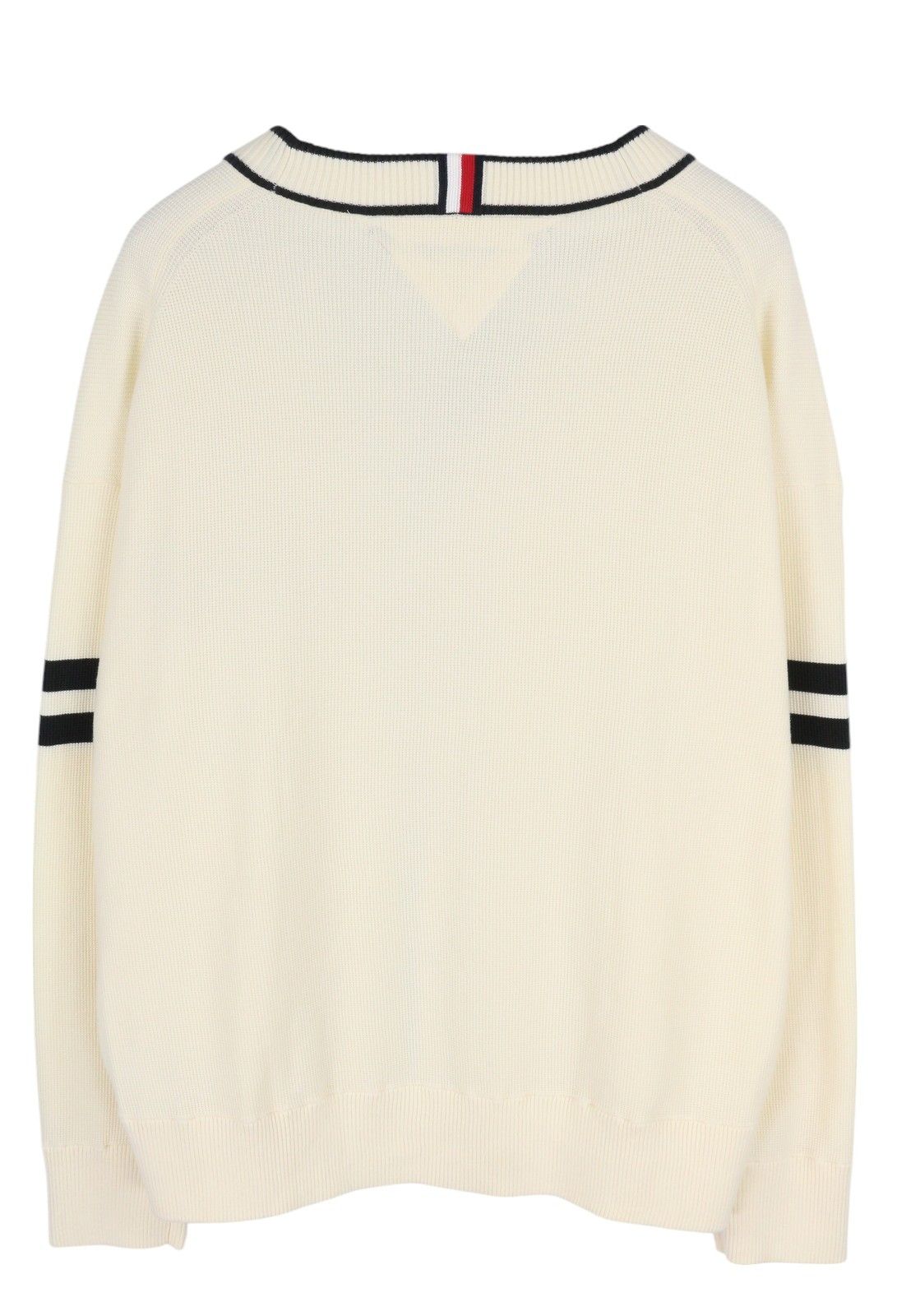 Tommy Hilfiger MONOTYPE TIPPED L Ivory Button-Up Tight-Knit Jumper 85321 Size US L / EU 52-54 / 3 - 2 Thumbnail
