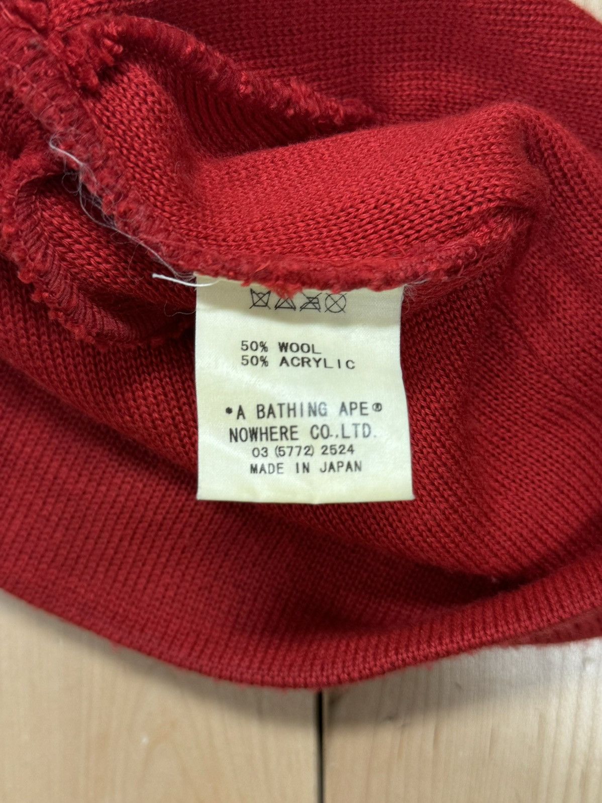 Bape 2000s Bape Star Sta Rhinestone Logo Red Beanie Size ONE SIZE - 5 Thumbnail