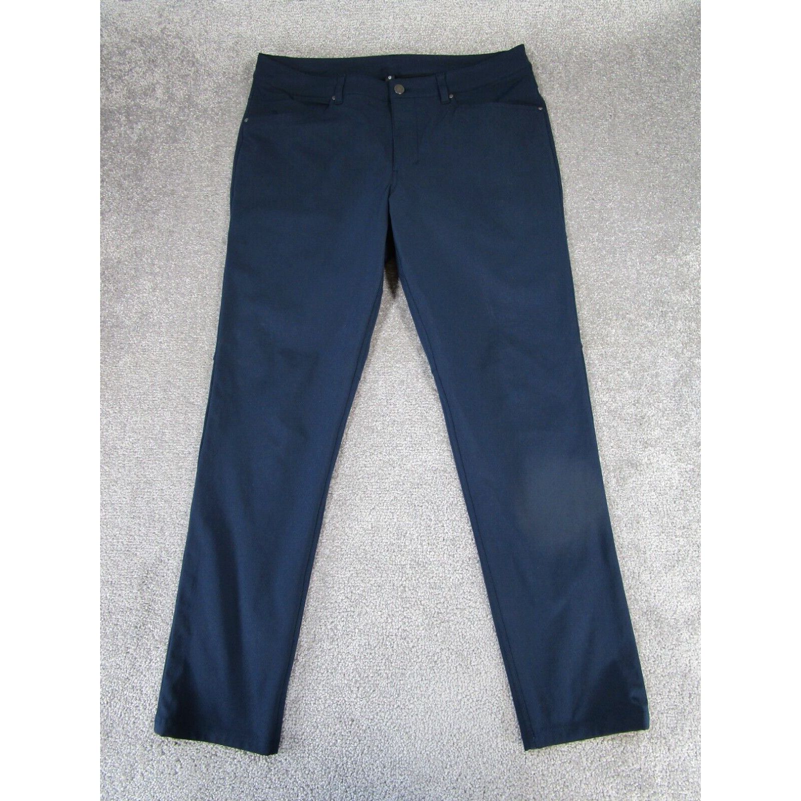 image of Lululemon Pants Mens 34 Abc Slim Dark Blue Performance Chinos Work Travel in White