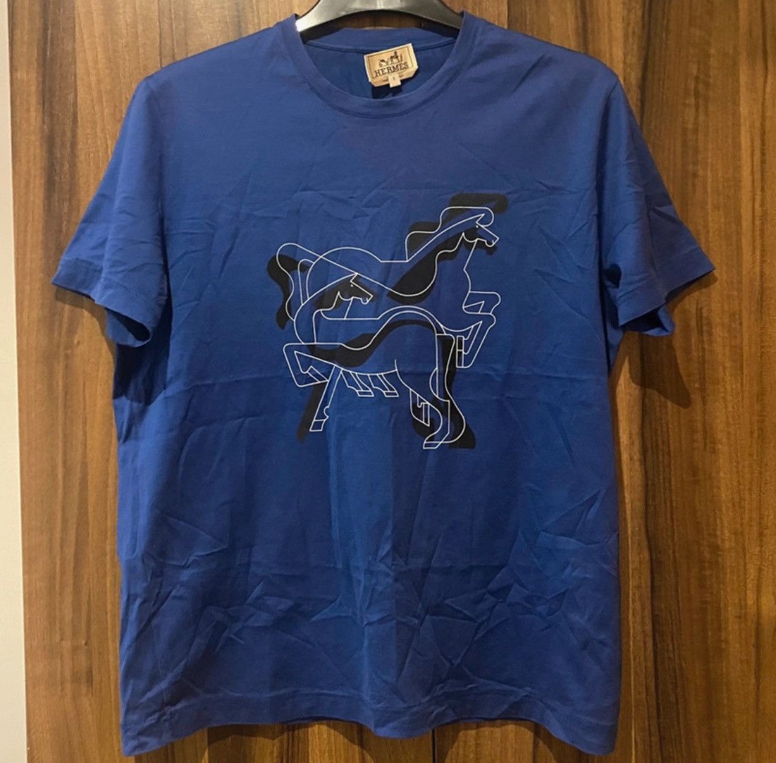 Hermes Hermès Blue Tshirt Size US S / EU 44-46 / 1 - 1 Thumbnail