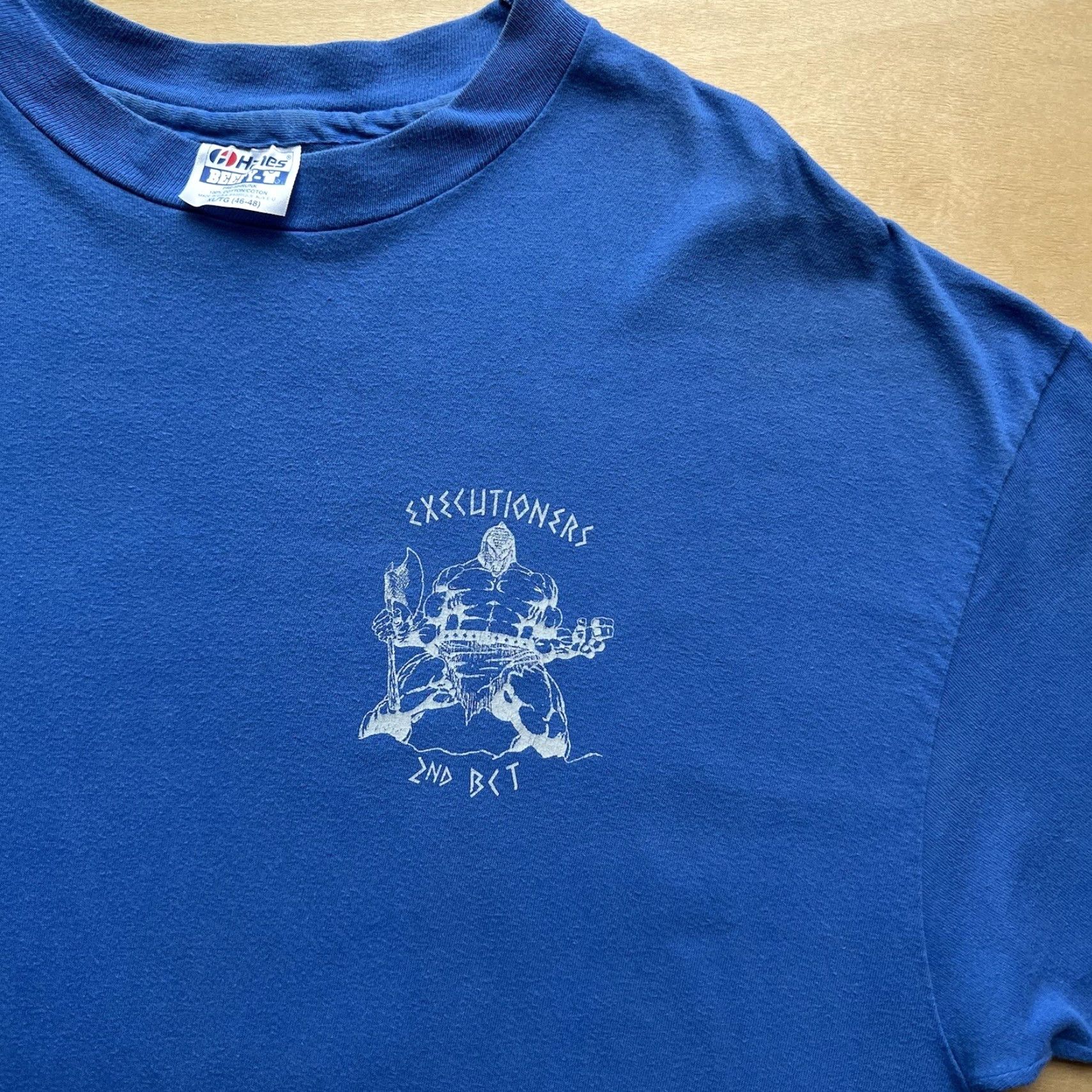 Vintage VINTAGE Executioners Shirt Men XL Blue 80s Accept The Challenge Warrior Art Workout Size US XL / EU 56 / 4 - 3 Thumbnail