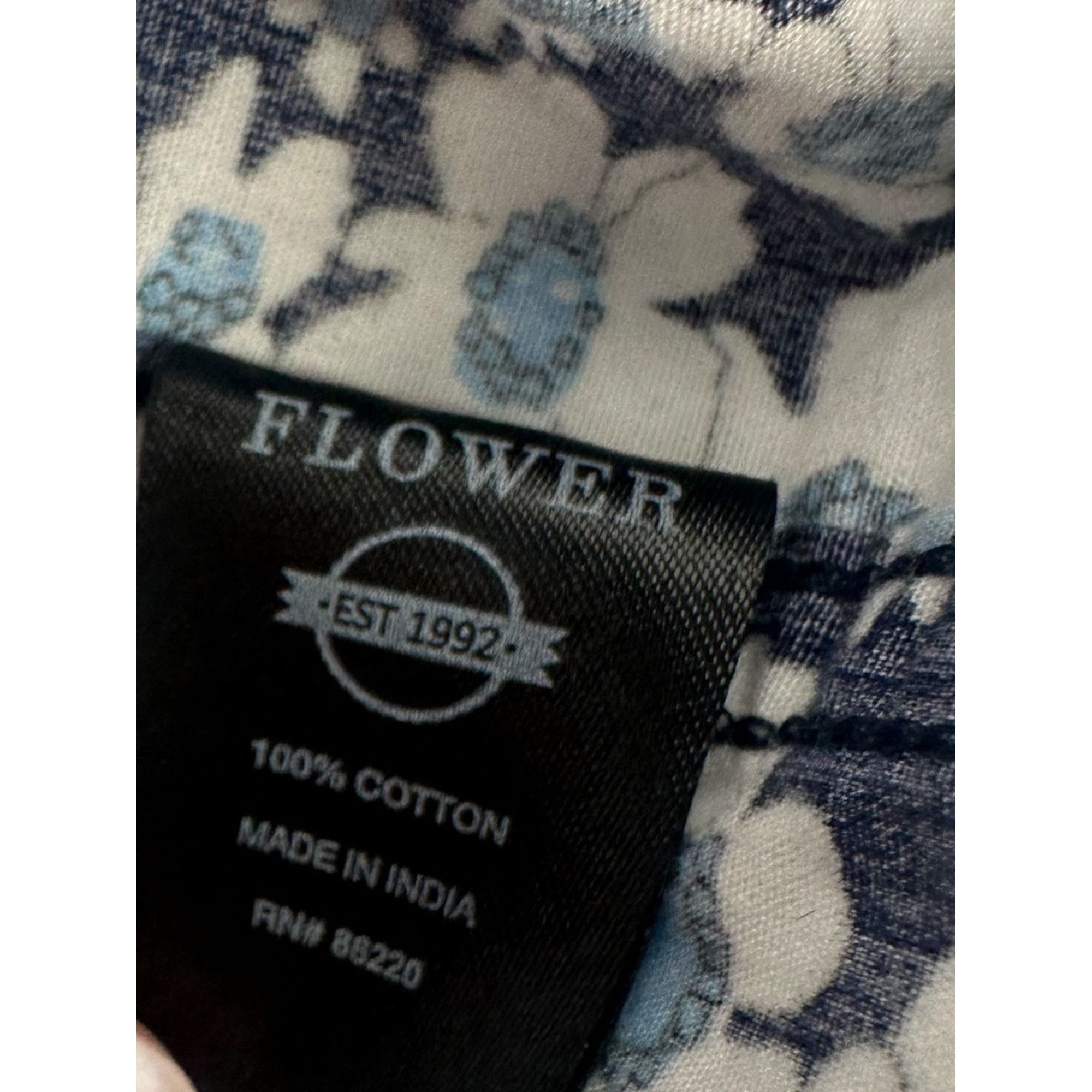 Other Denim & Flower Ricky Singh Slim Fit Floral Shirt Medium Navy Size US M / EU 48-50 / 2 - 6 Thumbnail