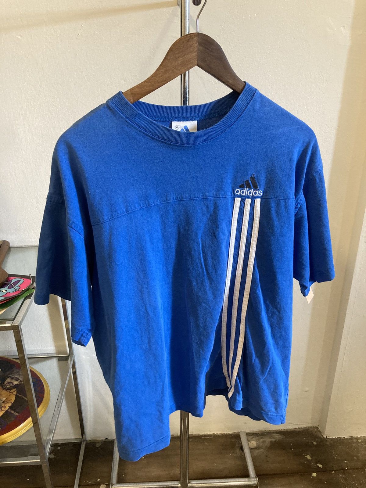 Adidas Vintage Adidas 3-Stripe Tee Size US L / EU 52-54 / 3 - 11 Thumbnail