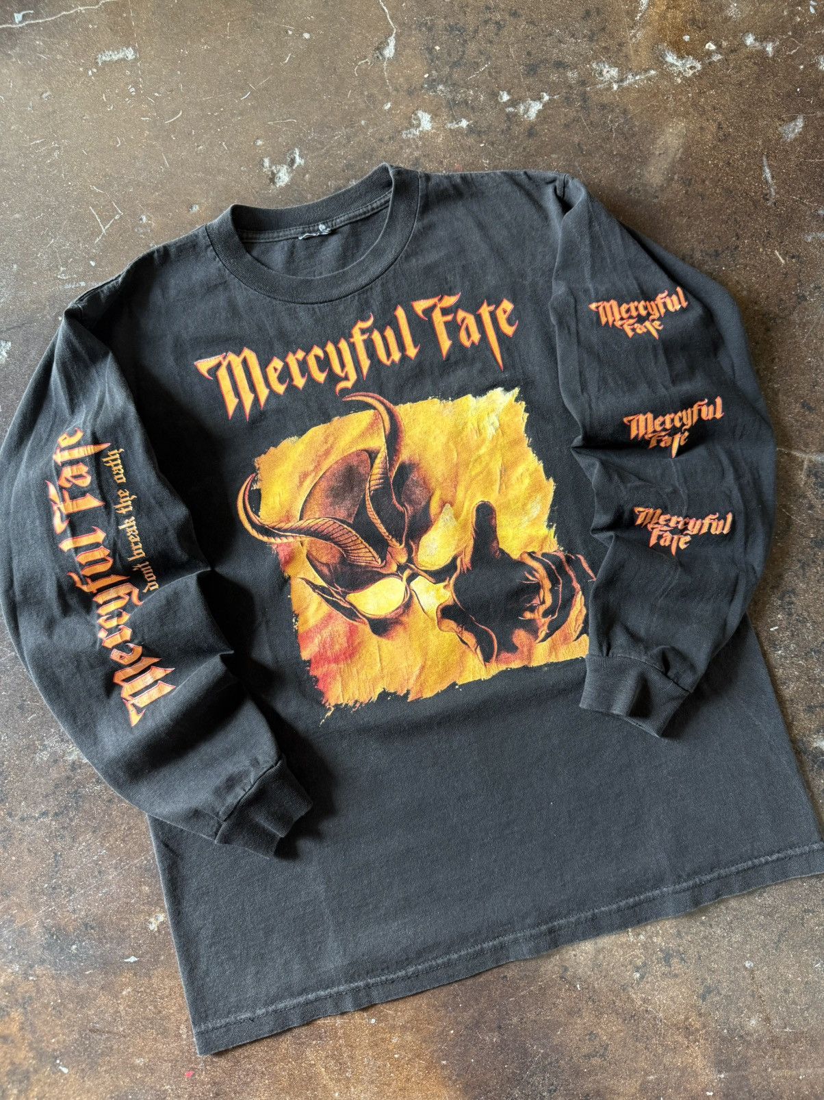 Vintage vintage 90s rare crazy mercyful fate grunge metal longsleeve Size US L / EU 52-54 / 3 - 2 Thumbnail