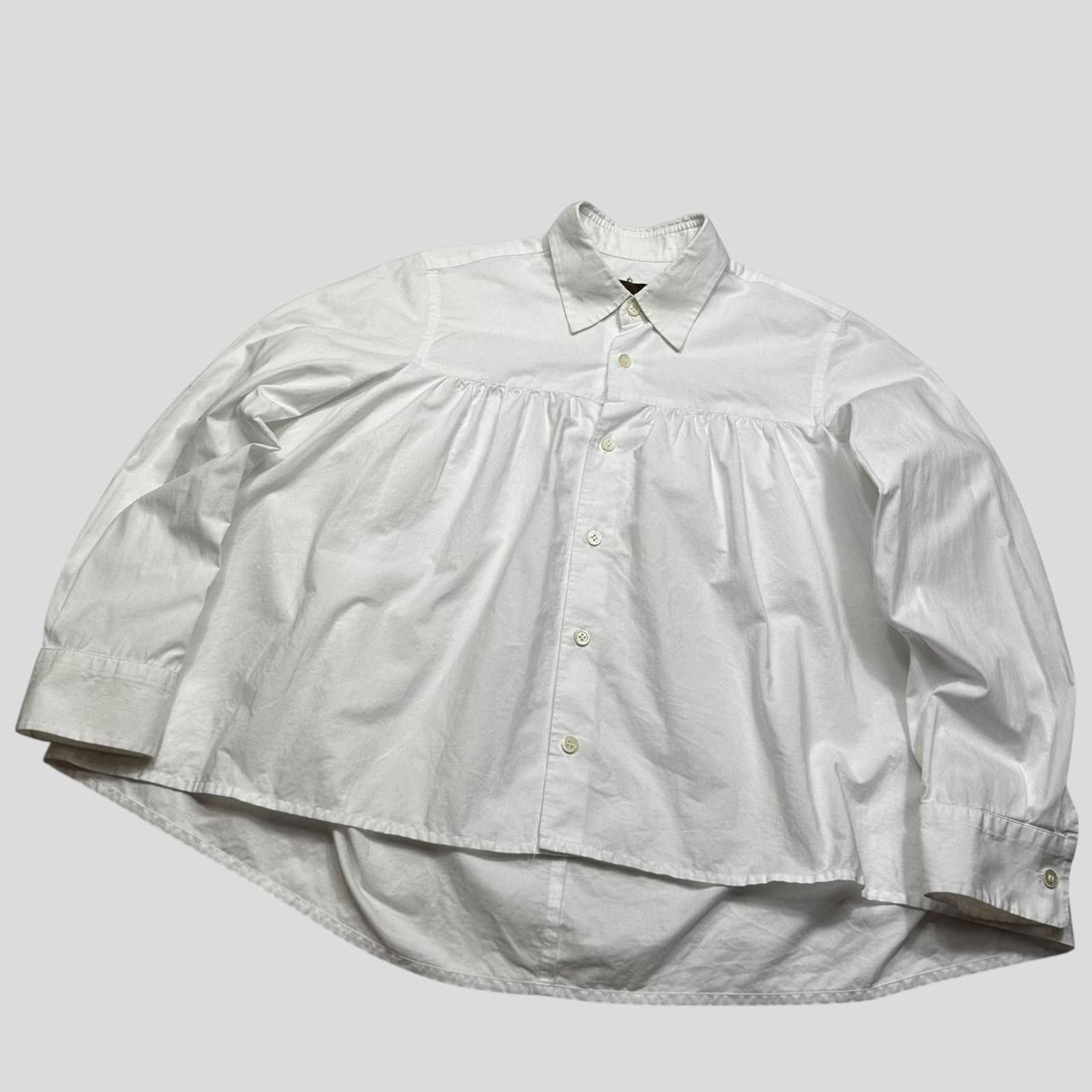 Comme des Garcons CDG Tricot 2019 Boxy Gathered Blouse Shirt - S-L Size M / US 6-8 / IT 42-44 - 5 Thumbnail
