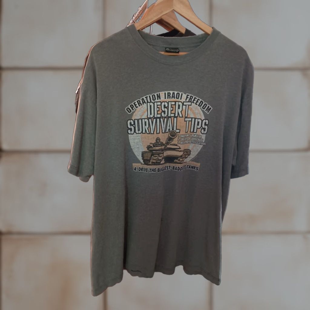 Vintage VINTAGE Operation Iraqi Freedom Military T-shirt XL Men Gray Tank Independence Day Gear T-Shirt Mens XL Military Decade 2000s Size US XL / EU 56 / 4 - 1 Thumbnail