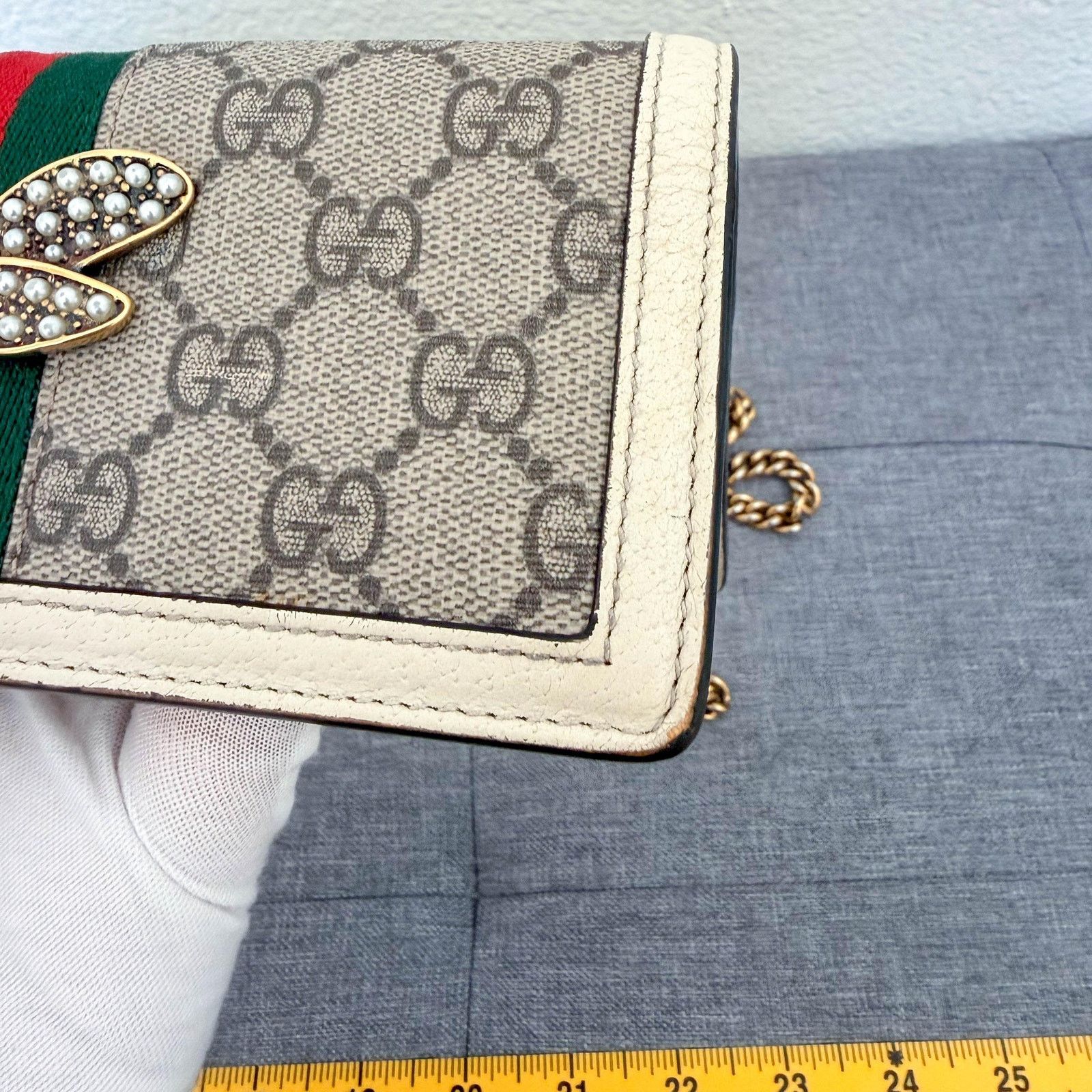 Gucci Authentic Gucci Dionysus Bee GG Supreme Chain Shoulder Bag Size ONE SIZE - 13 Thumbnail