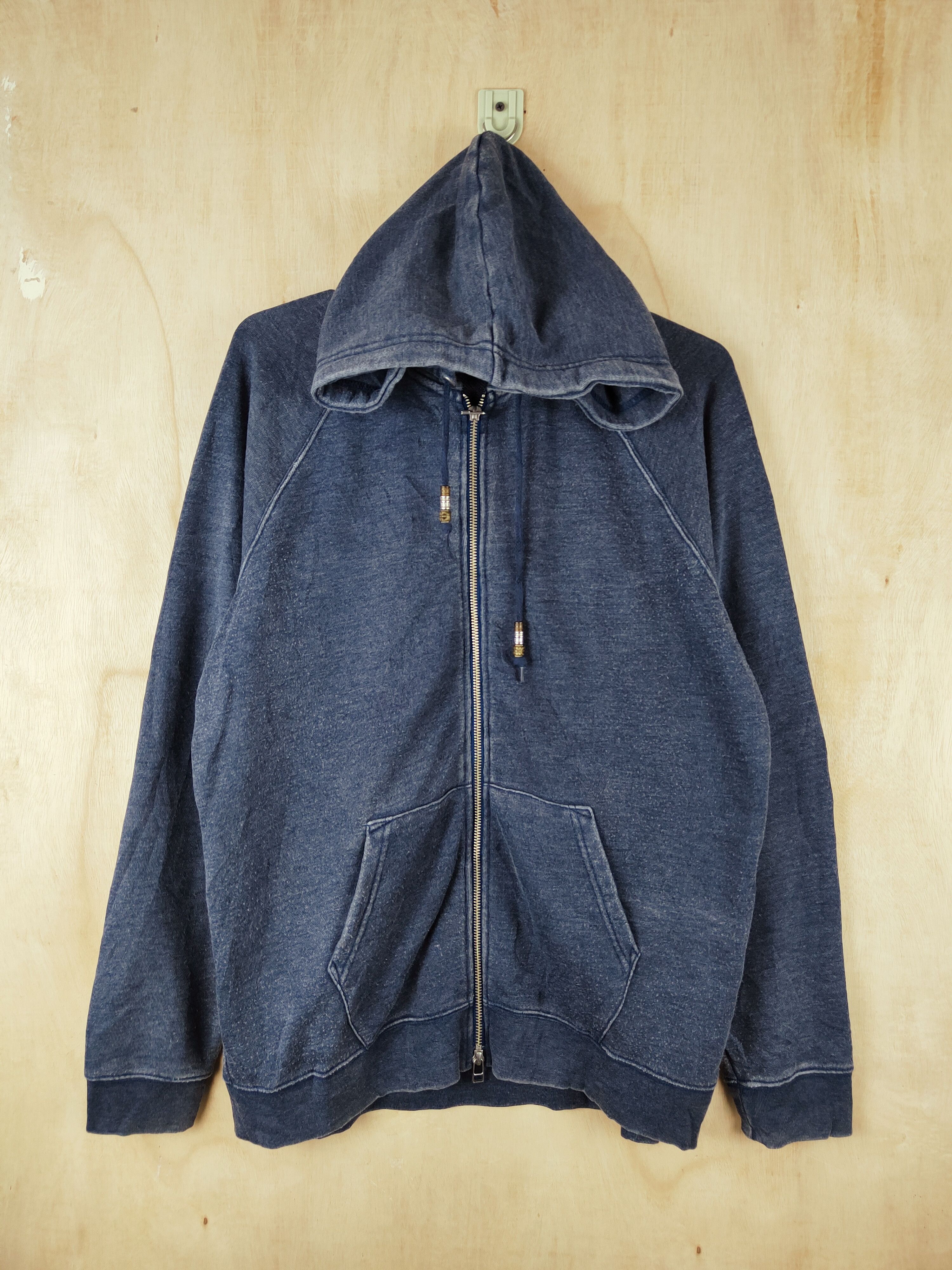 Vintage Beams Dark Blue Faded Hoodie Sweaters