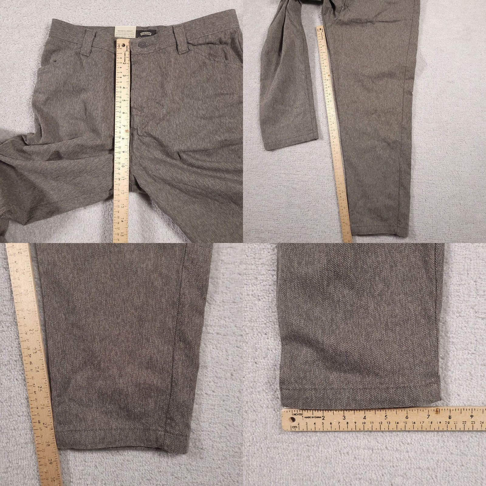 Lee Lee Riders Pants Women's 10P Brown Black Twist Eased Tapered High Rise Chino 28in Inseam Size 32" / US 10 / IT 46 - 8 Thumbnail