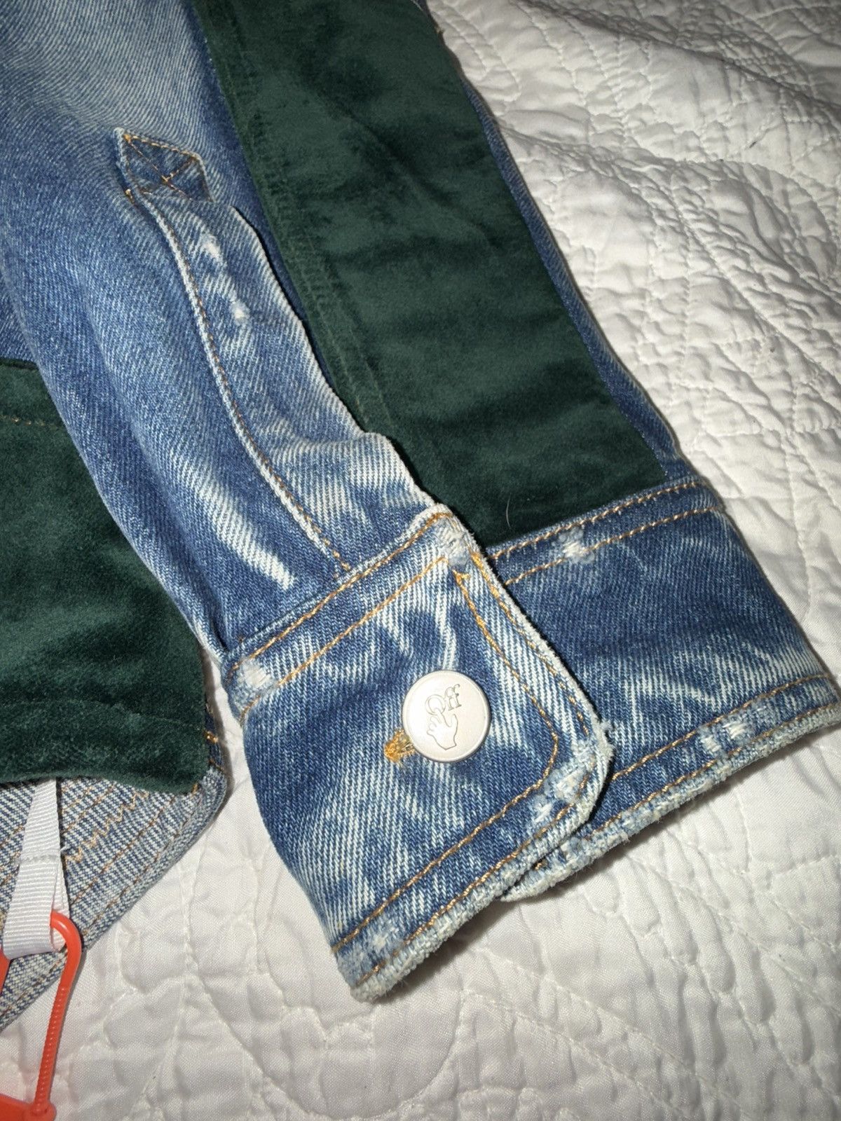 Off-White OFF WHITE denim patchwork jacket FALL/WINTER 2020 Collection Size US XL / EU 56 / 4 - 19 Thumbnail