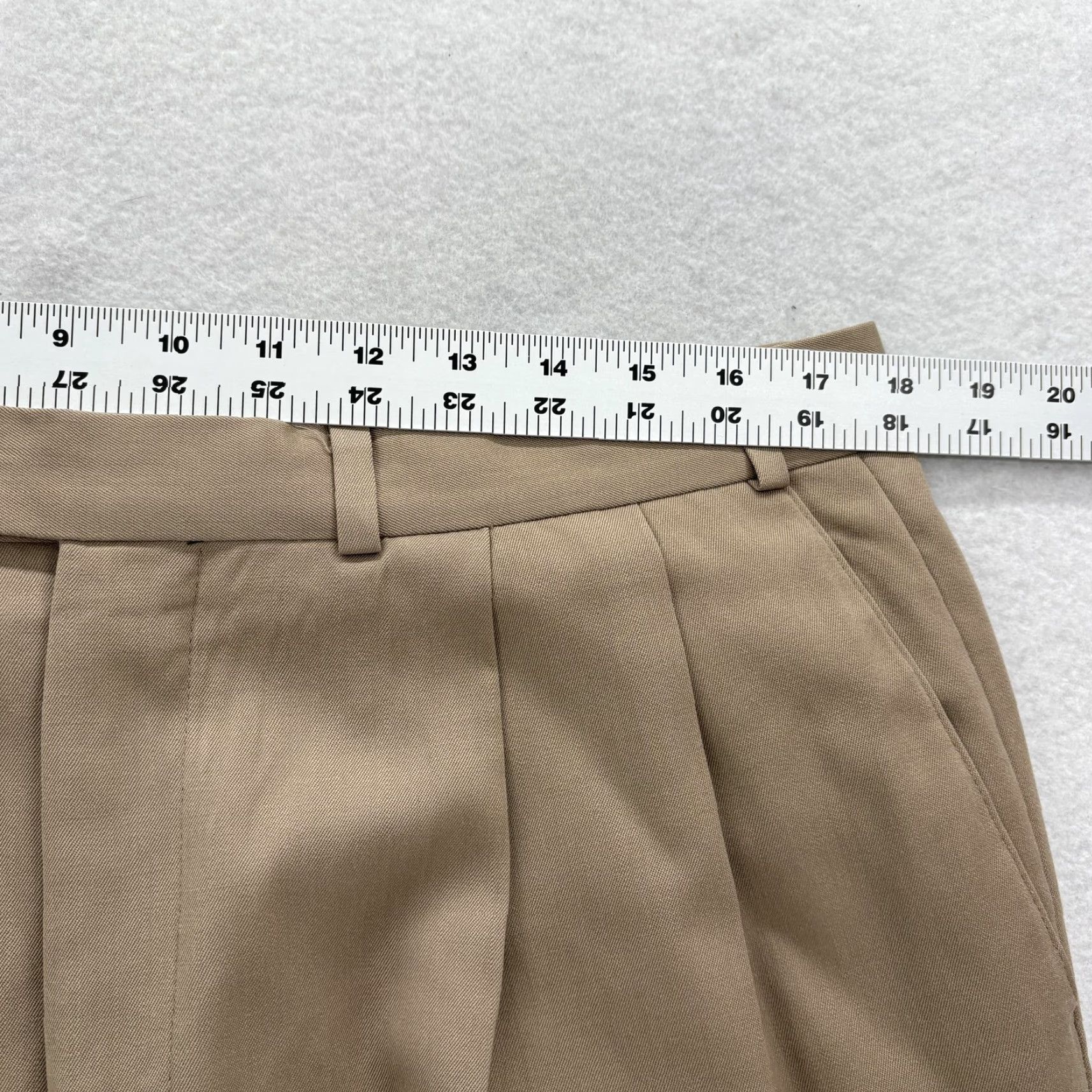 Ralph Lauren VINTAGE Polo University Ralph Lauren Dress Pants Mens 36x28 Wool Pleated Cuffed Beige 90s Boy Mens Pants Size US M / EU 48-50 / 2 - 6 Thumbnail