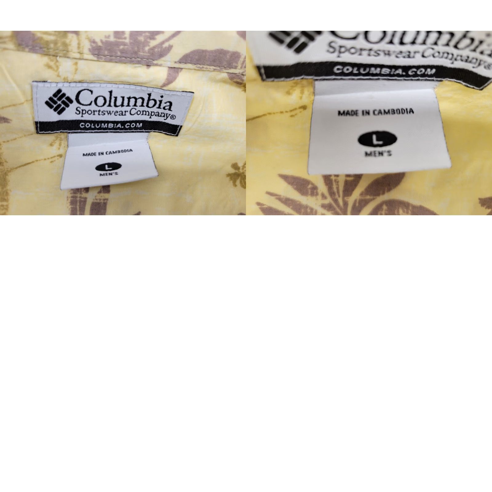 Vintage Columbia Button-Up Shirt Mens Large Hawaiian Yellow Floral Size US L / EU 52-54 / 3 - 8 Thumbnail