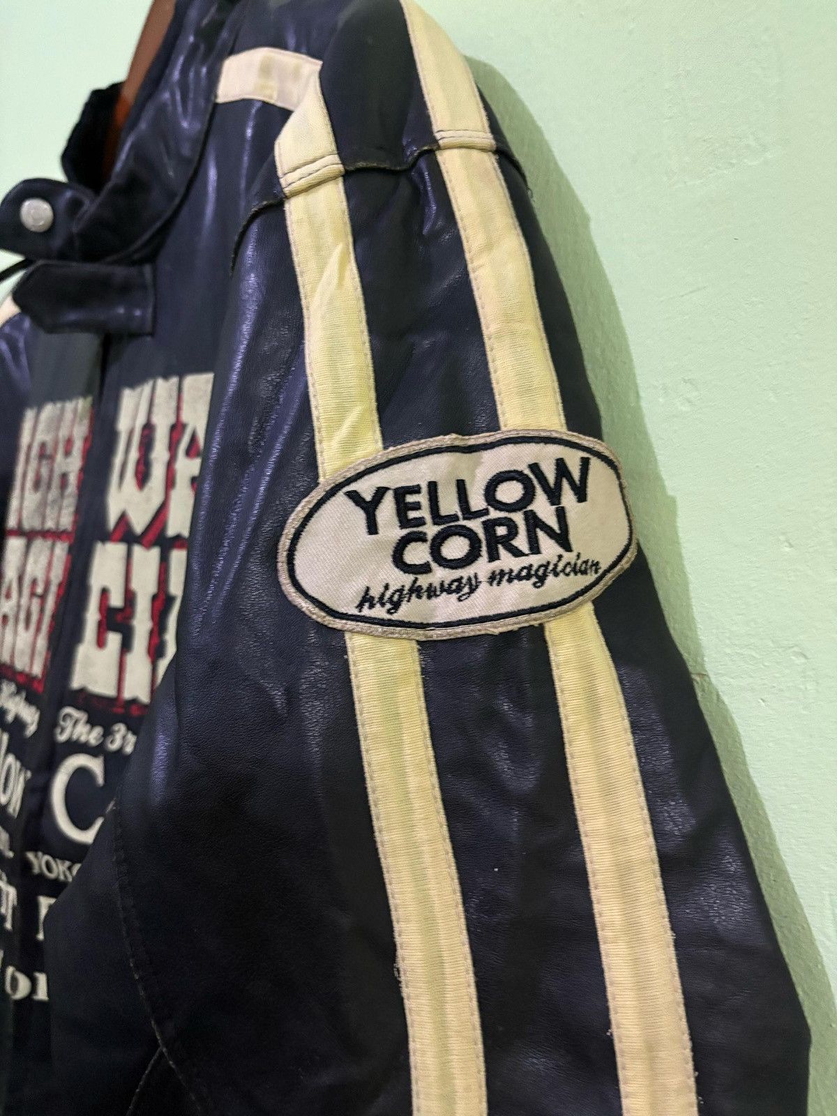 YELLOW CORN Vintage Yellow Corn Leather Jacket Highway Magician Japan Size US XL / EU 56 / 4 - 5 Thumbnail