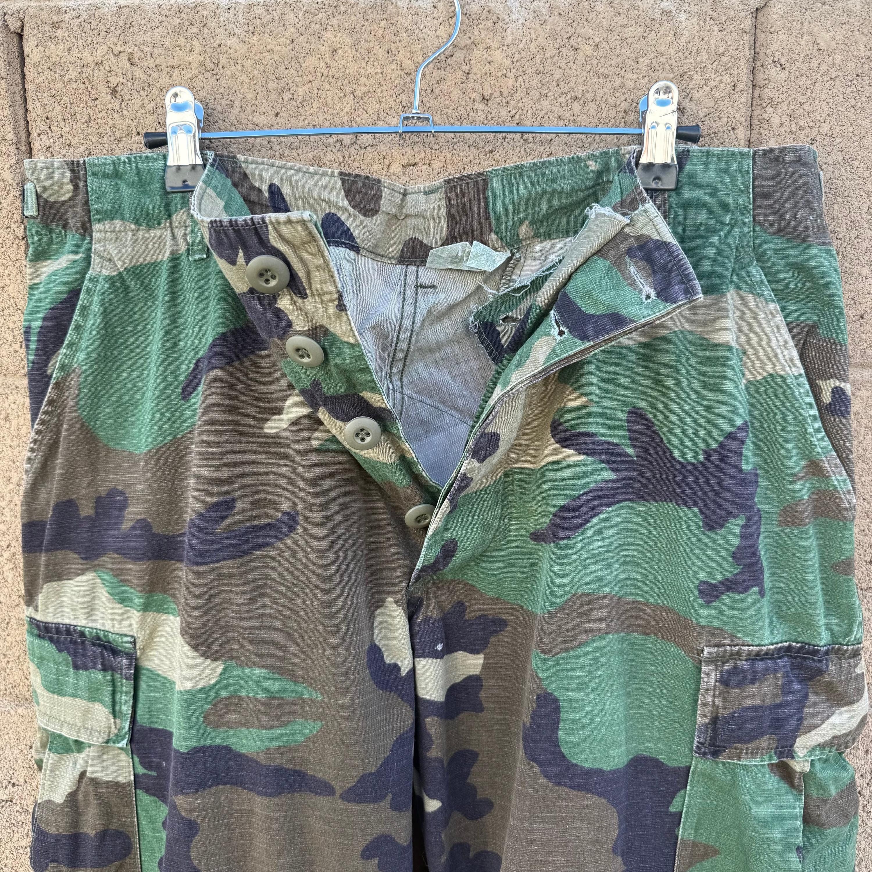 Vintage 80's US Military Woodland Ripstop Cargo Pants Size US 35 - 3 Thumbnail