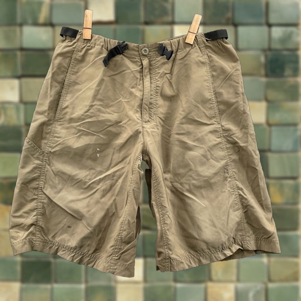 Patagonia Cargo Short Men Medium Beige Belted Pockets 30 Cargo Style Gorpcore Outdoor Hiking Shorts Mens