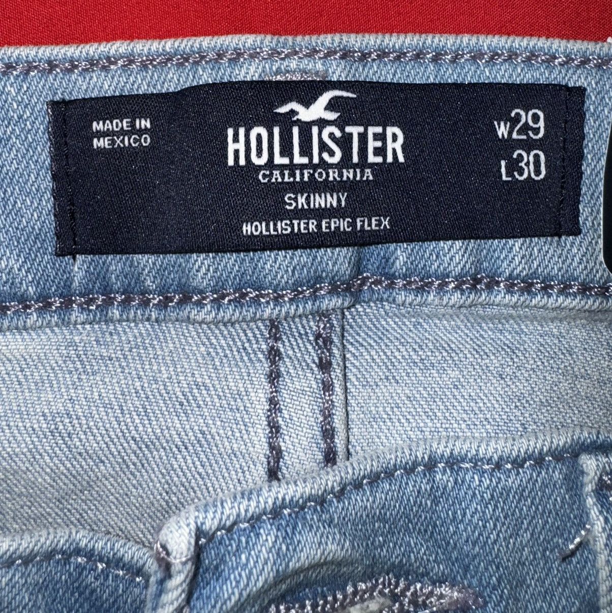 Hollister Hollister Light Blue Skinny Jeans 29x30 Size US 29 - 4 Thumbnail