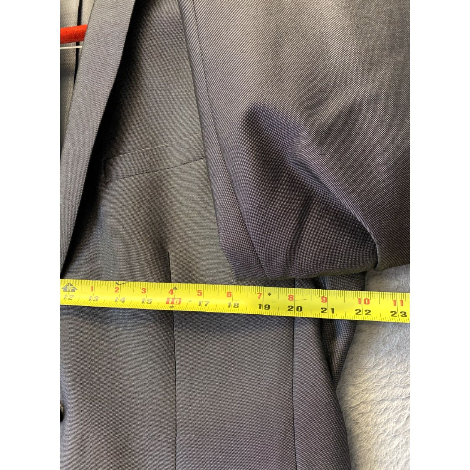 Vintage ANDREW FEZA Blazer Gray Metallic 44L 140-38 Jacket Mens Size 44L - 2 Thumbnail