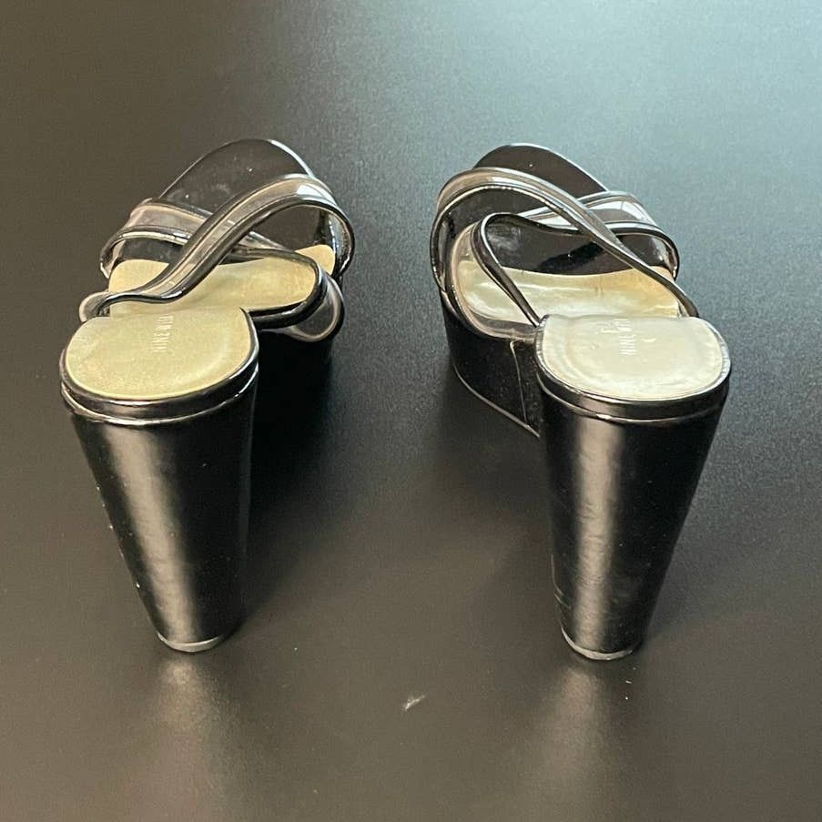 Nine West Nine West Black Wedge Sandal Size 6.5 Size US 6.5 / IT 36.5 - 4 Thumbnail
