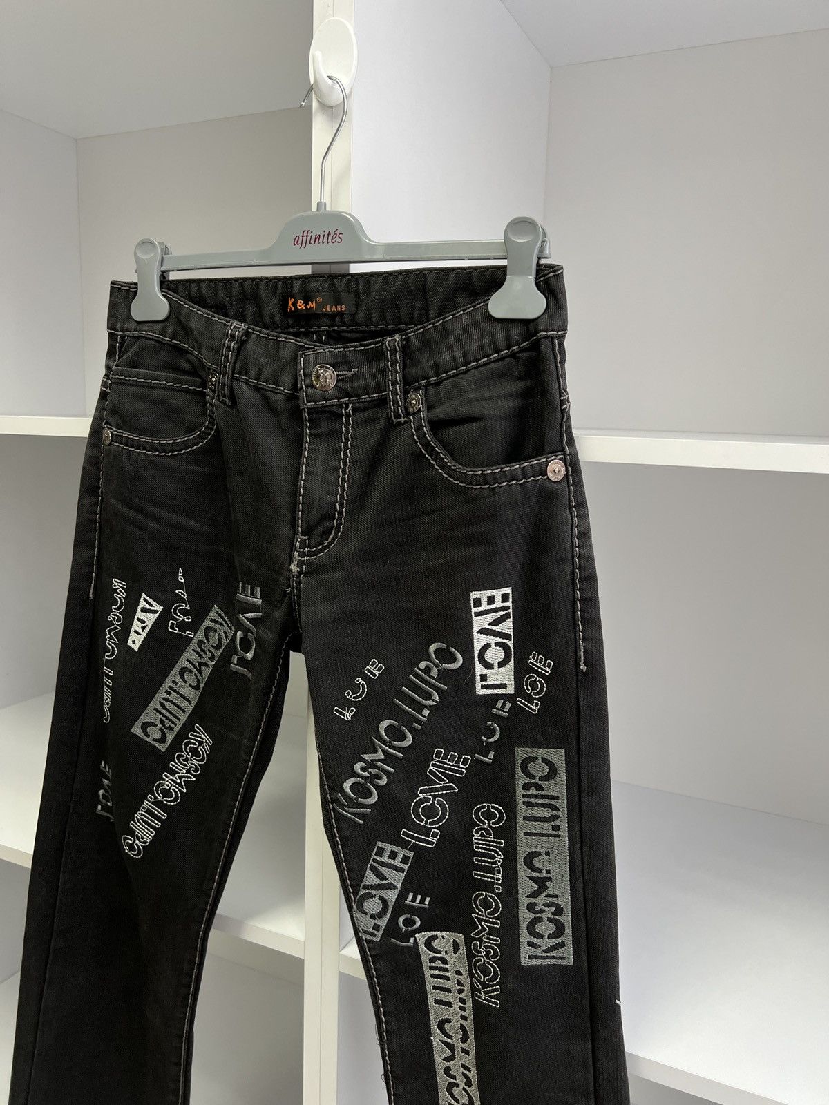 Japanese Brand × Vintage Vintage Kosmolupo Y2K Japanese Style Archival Black Pants Size US 30 / EU 46 - 9 Thumbnail