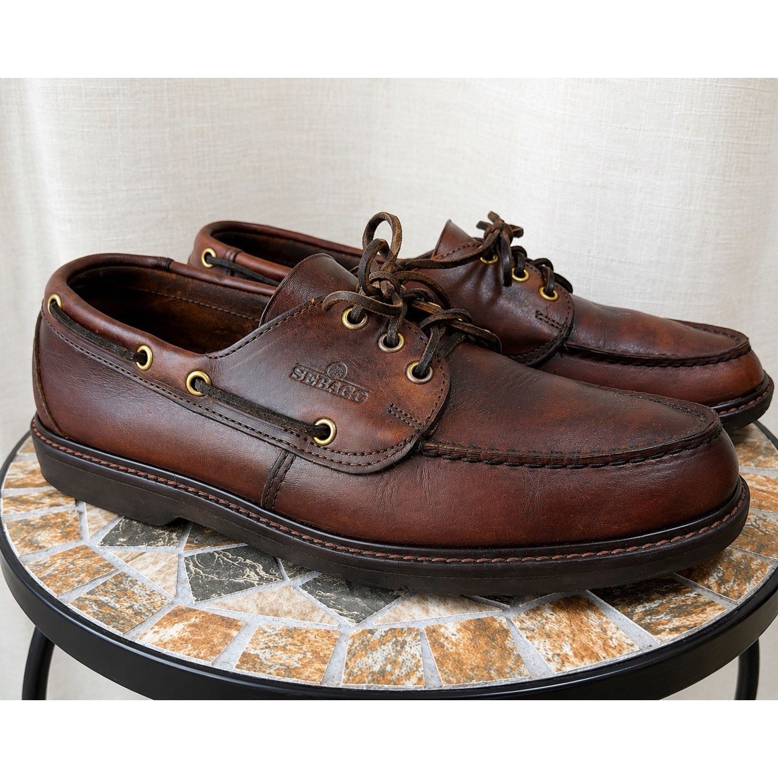 Vintage Sebago Made In USA Leather Deck Shoes Restored