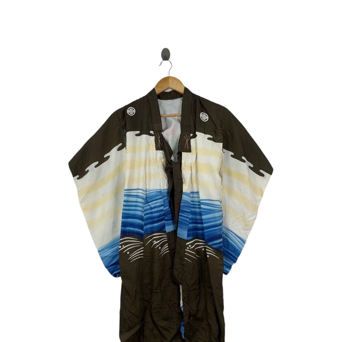 Vintage Vintage 70s KIMONO OCEAN JAPAN Traditional AOP Robe Coat Size S / US 4 / IT 40 - 2 Thumbnail