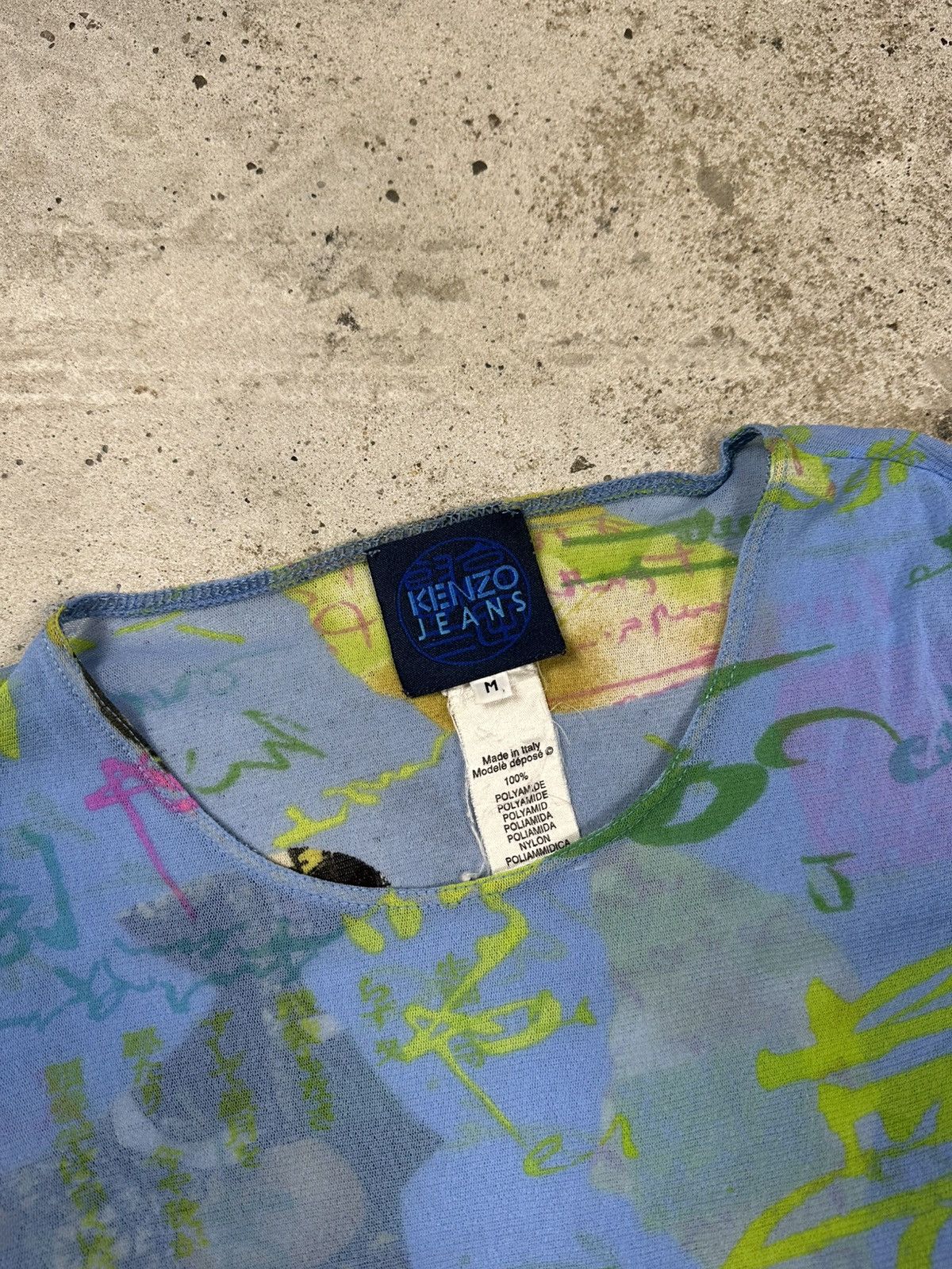 Kenzo Vintage 90s Kenzo Jeans Asian Japanese Print Mesh Top Size M / US 6-8 / IT 42-44 - 6 Thumbnail