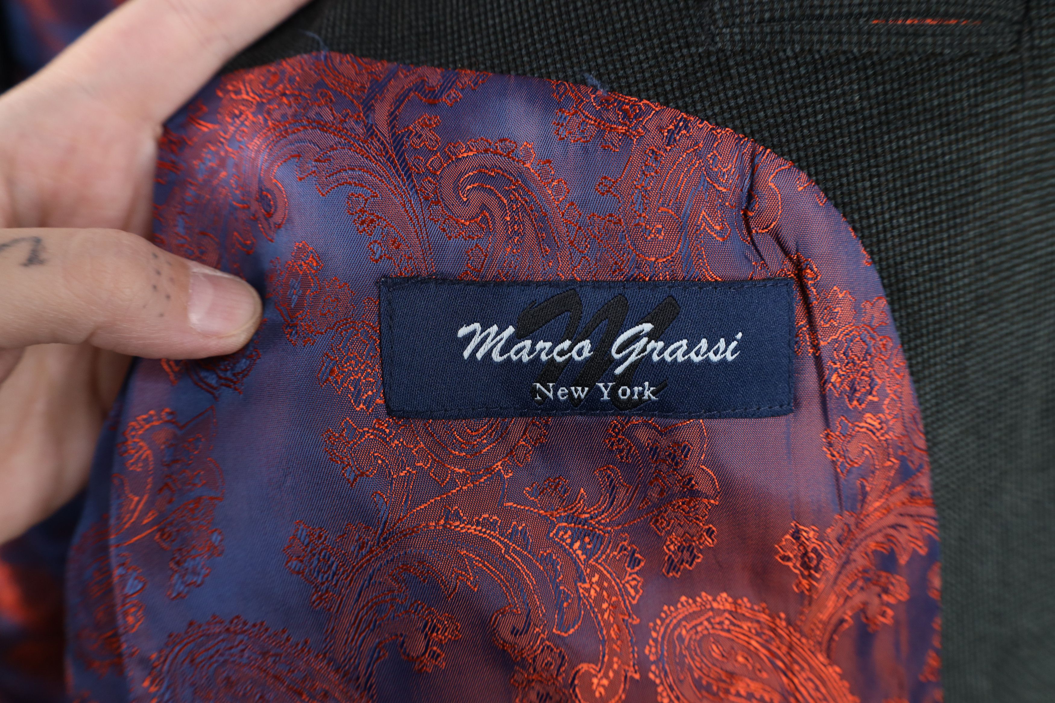 Vintage Marco Grassi Corduroy 2 Button Suit Coat Blazer Jacket Gray Size US XXL / EU 58 / 5 - 11 Thumbnail