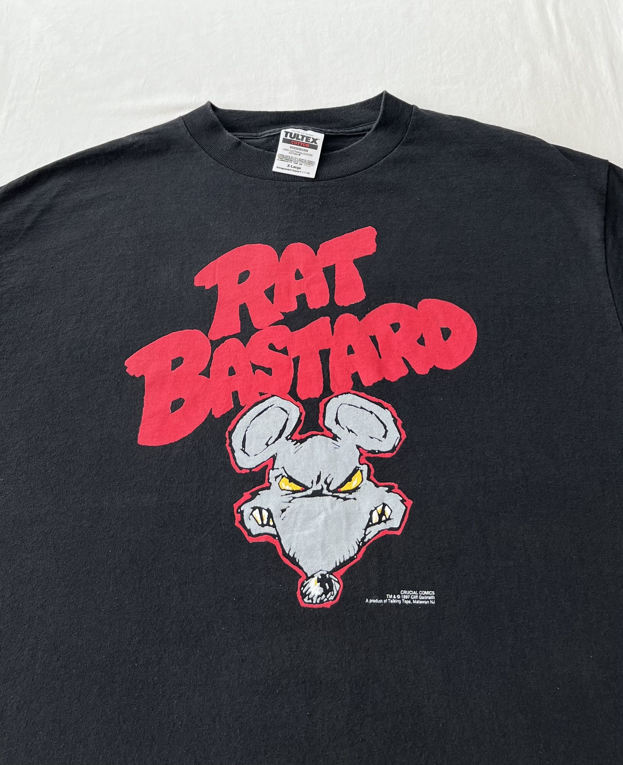 Vintage Vintage 1997 Rat Bastard Crucial Comics Cliff Galbraith Tee Size US XL / EU 56 / 4 - 3 Thumbnail