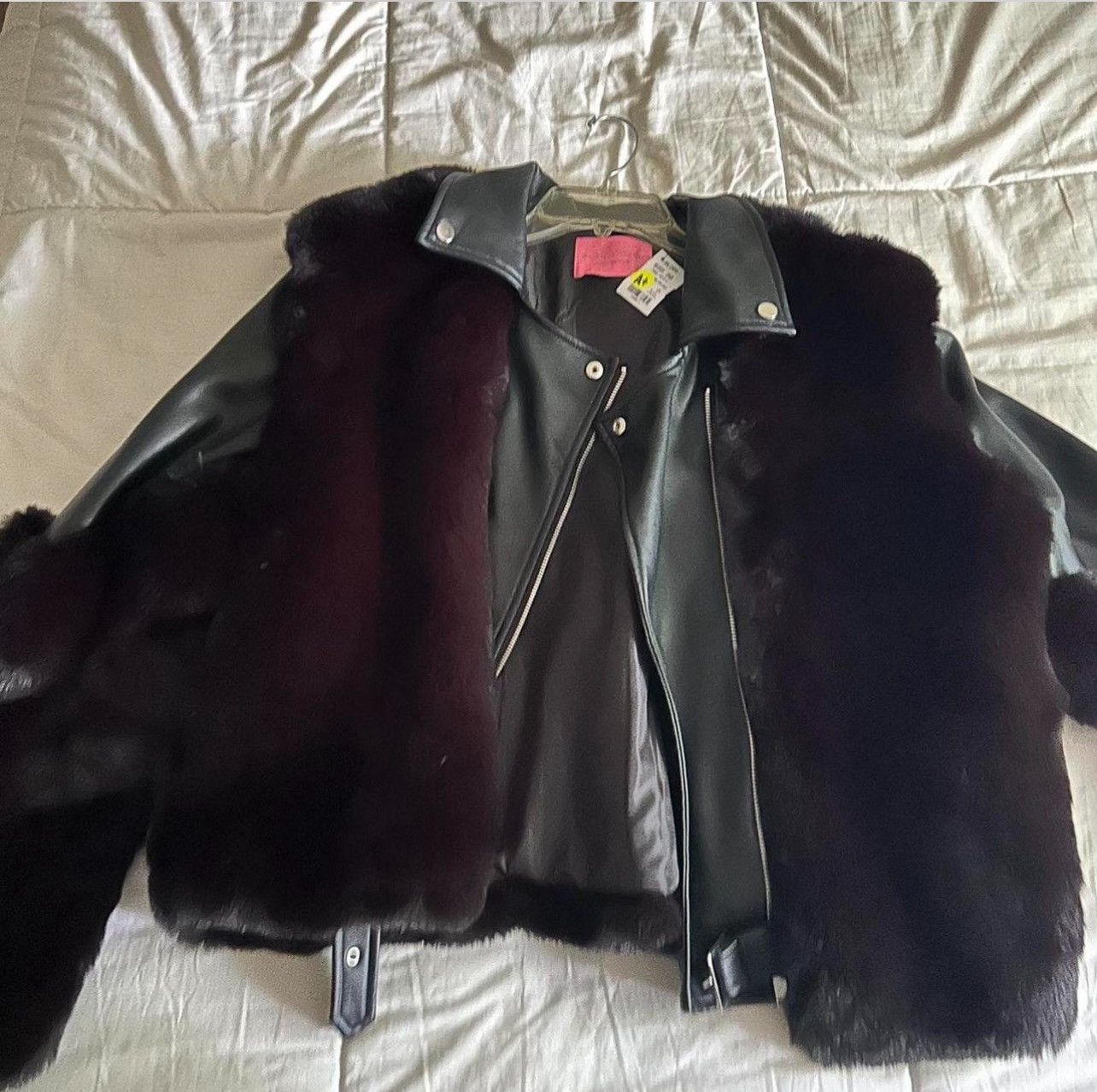 Akira faux leather jacket with fur trim Size L / US 10 / IT 46 - 3 Thumbnail
