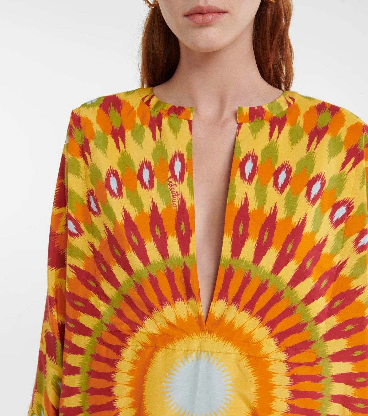 Valentino o1y0226 Silk Maxi Dress in Multicolor Size S / US 4 / IT 40 - 2 Thumbnail