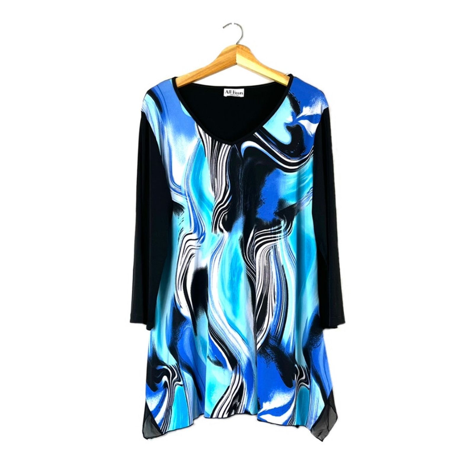 Vintage Women's Blue All Hours Shift Dress L Size L / US 10 / IT 46 - 1 Thumbnail