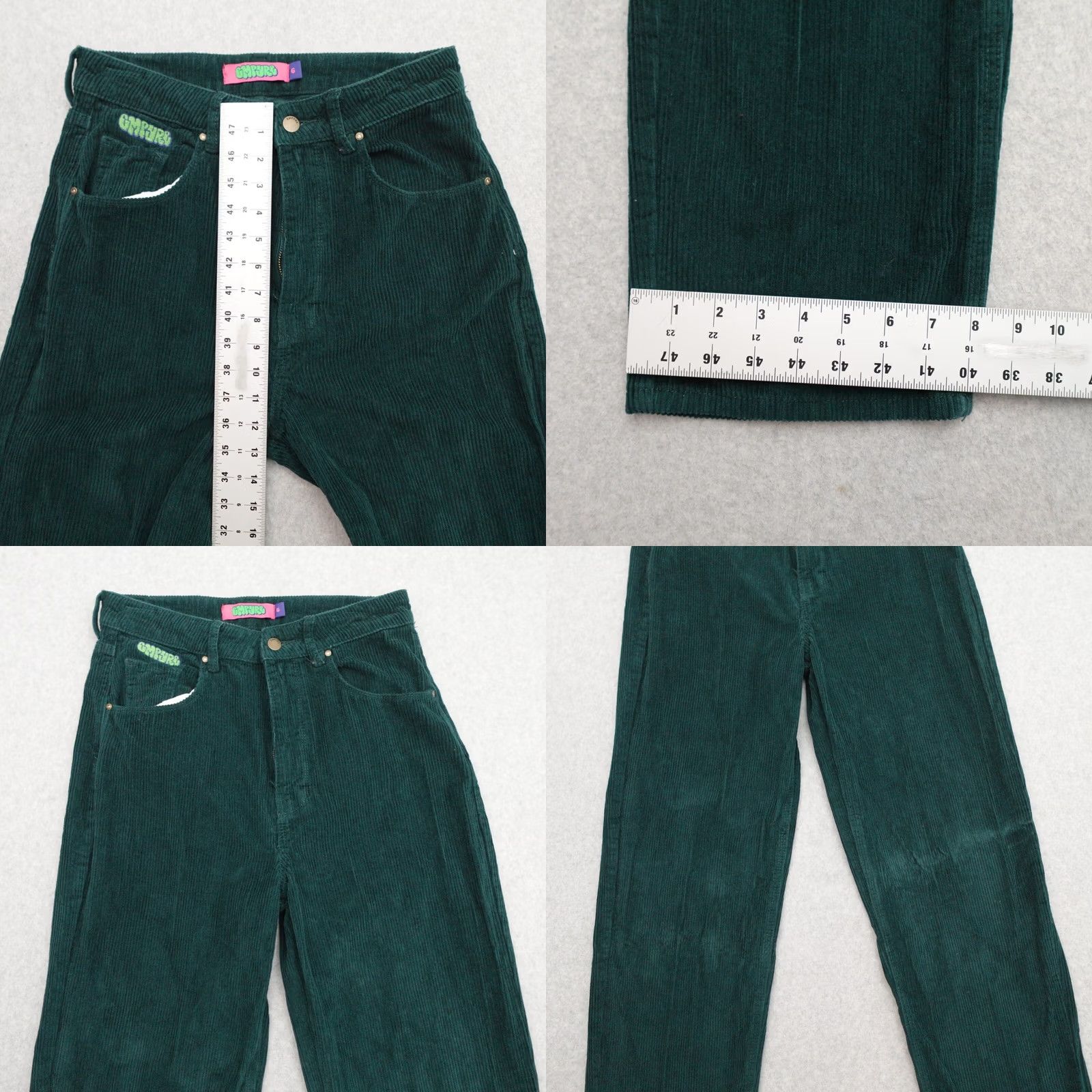 Empyre Empyre Pants Womens Green Tori Straight Leg Corduroy Skater Baggy Fit Sz 6 6x32 Size 28" / US 6 / IT 42 - 8 Thumbnail