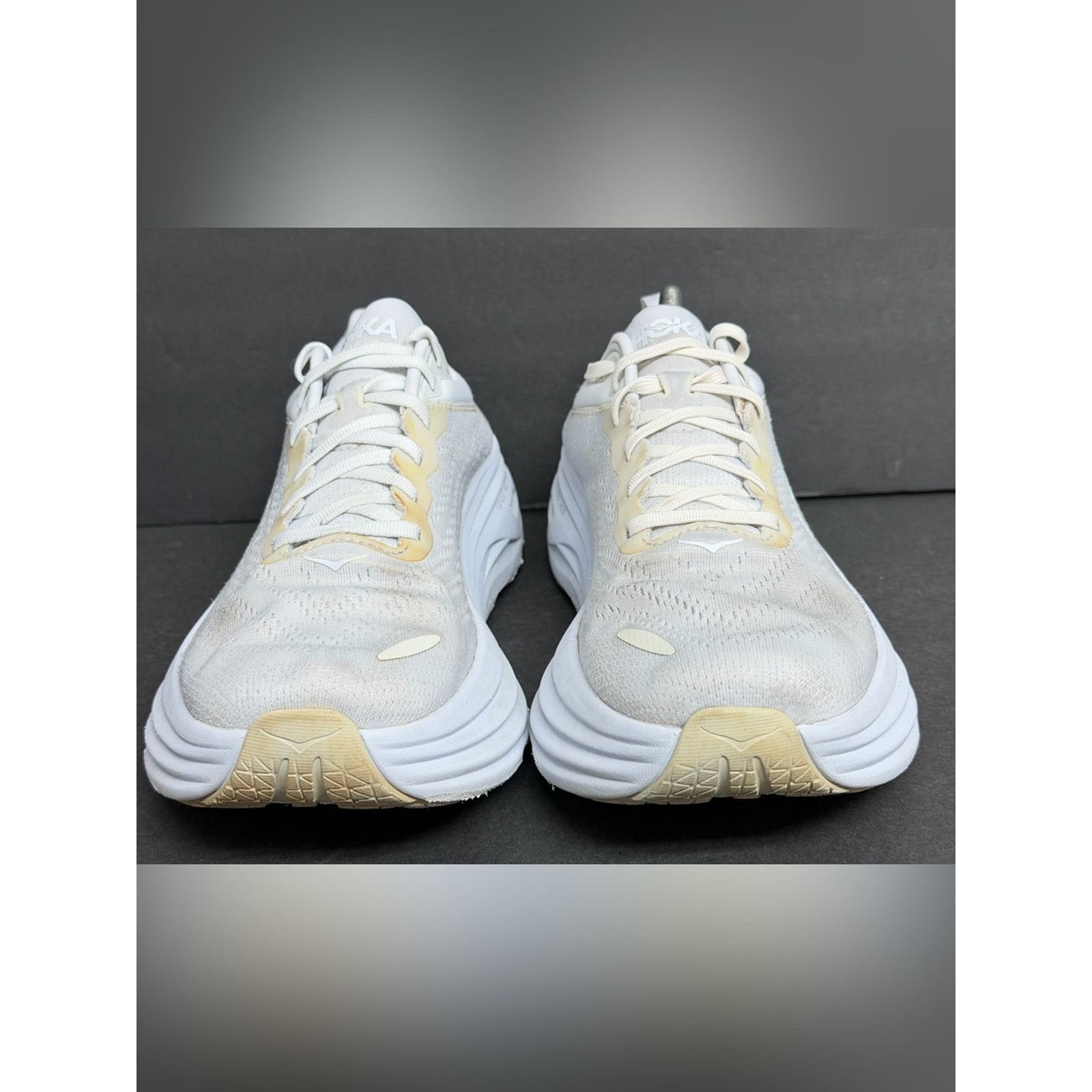 Hoka Hoka Bondi 8 Men's Size 10 D White Athletic Running Shoes Size US 10 / EU 43 - 5 Thumbnail