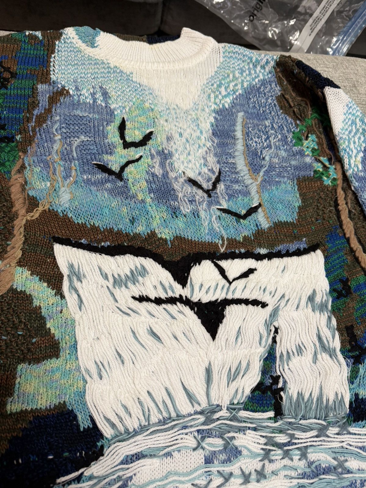 Off-White Off White Waterfall Knit Sweater Size US L / EU 52-54 / 3 - 3 Thumbnail