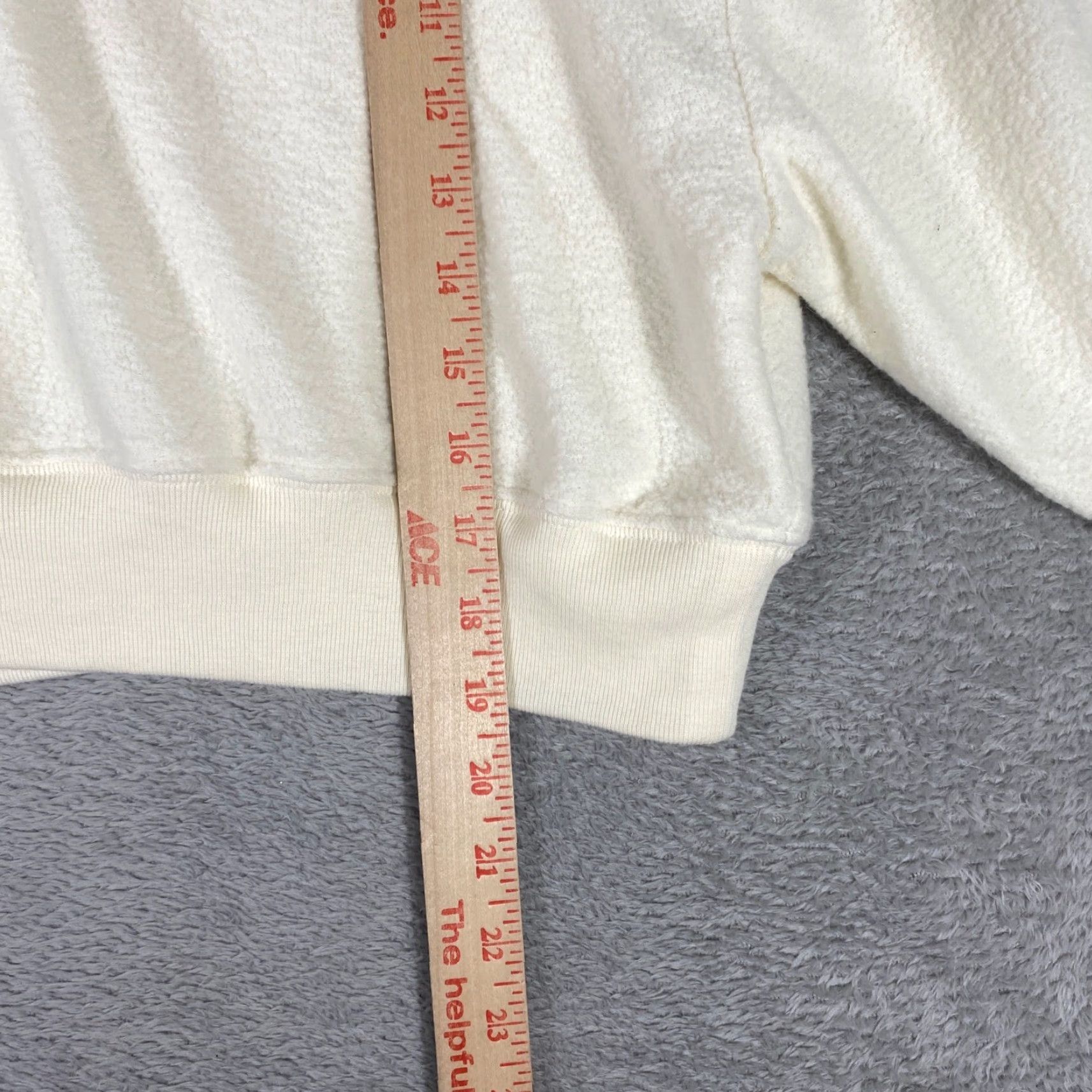 Vintage Y2K Victoria's Secret Pink Fleece Polo Sweatshirt Women's Small Ivory Preppy Top Size S / US 4 / IT 40 - 6 Thumbnail