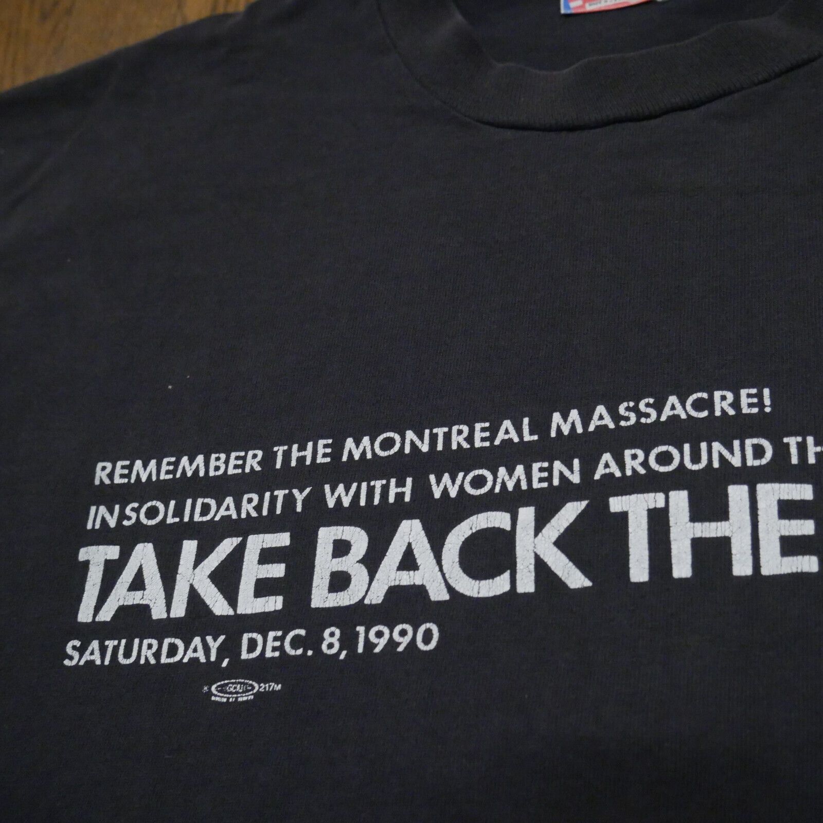 Fruit Of The Loom Vintage Montreal Massacre Feminist T-shirt XXL 1990 Size US XXL / EU 58 / 5 - 5 Thumbnail
