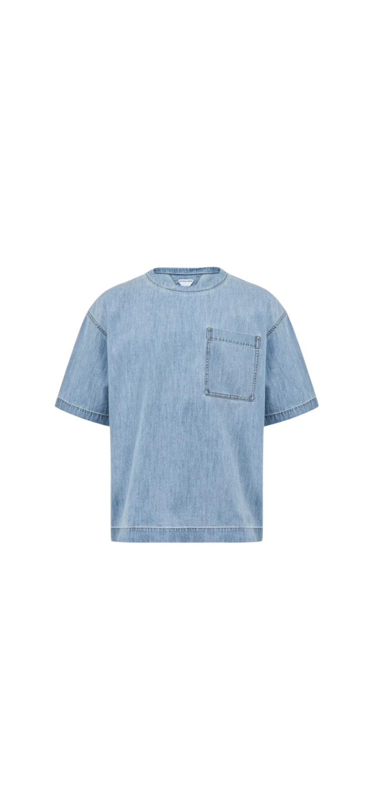 Bottega Veneta BOTTEGA VENETA LIGHT BLEACHED DENIM T-SHIRT Size US M / EU 48-50 / 2 - 1 Thumbnail