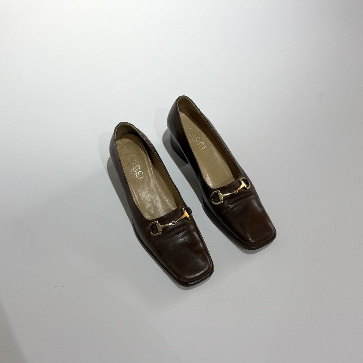 Gucci Vintage Gucci Horsebit Loafer Pumps - Dark Brown Leather Size US 6.5 / IT 36.5 - 3 Thumbnail